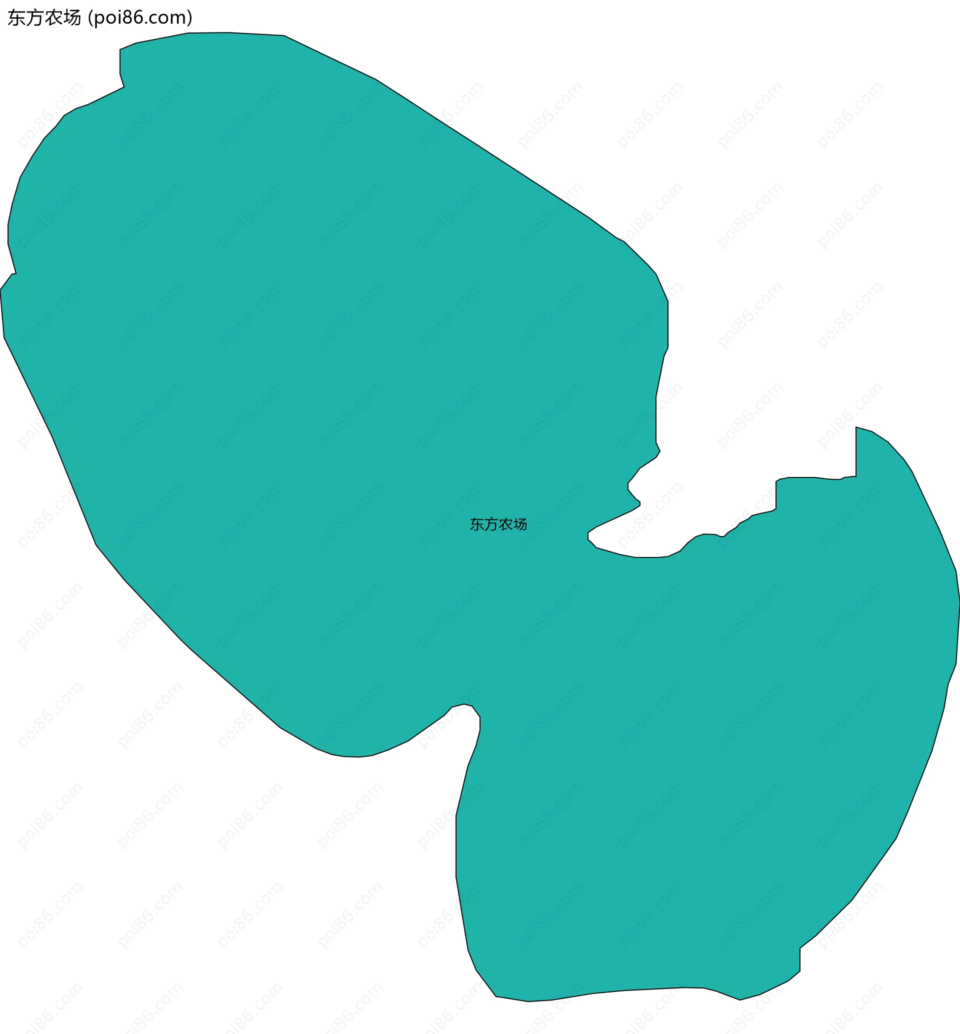 东方农场边界地图