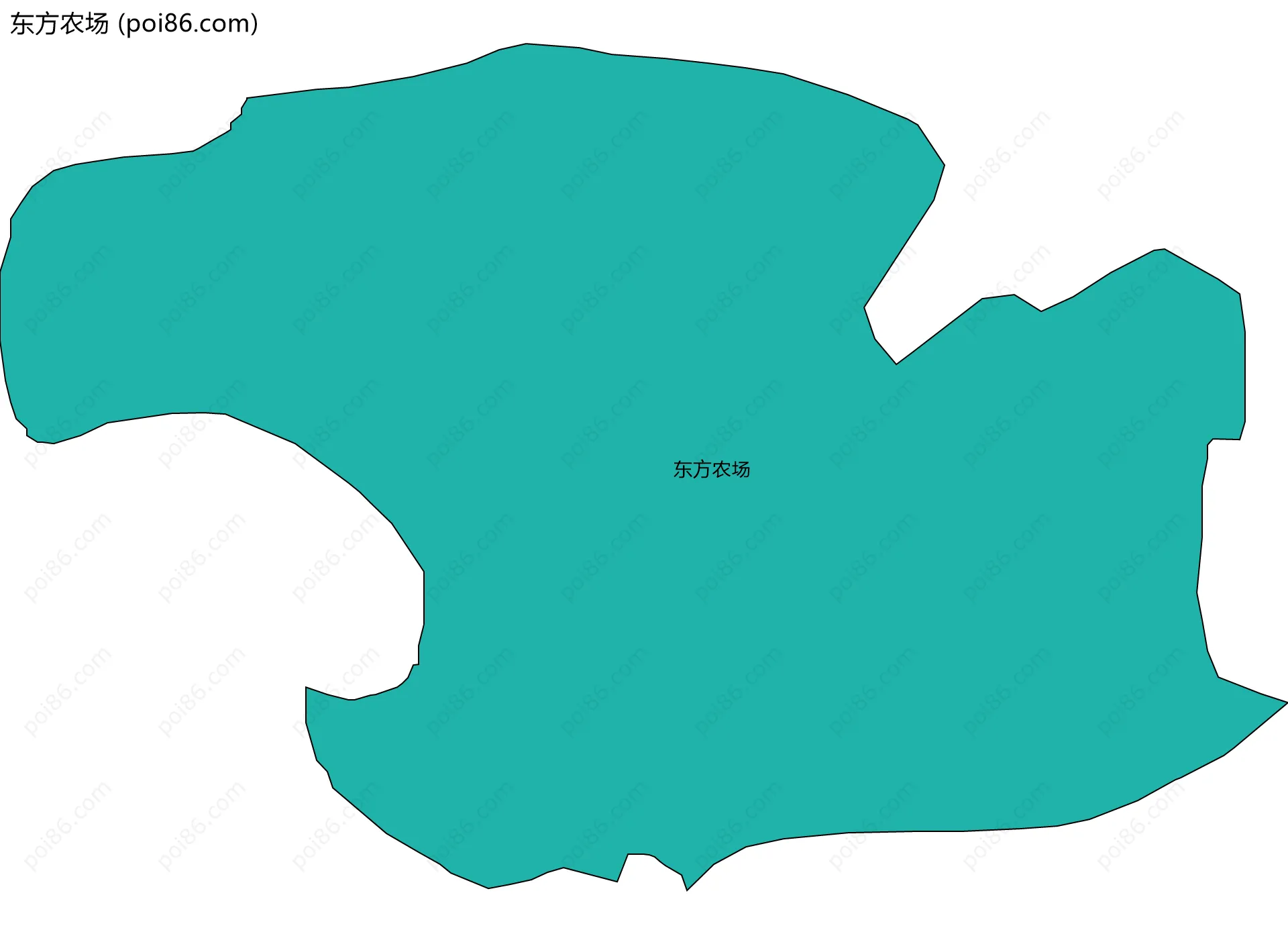 东方农场边界地图