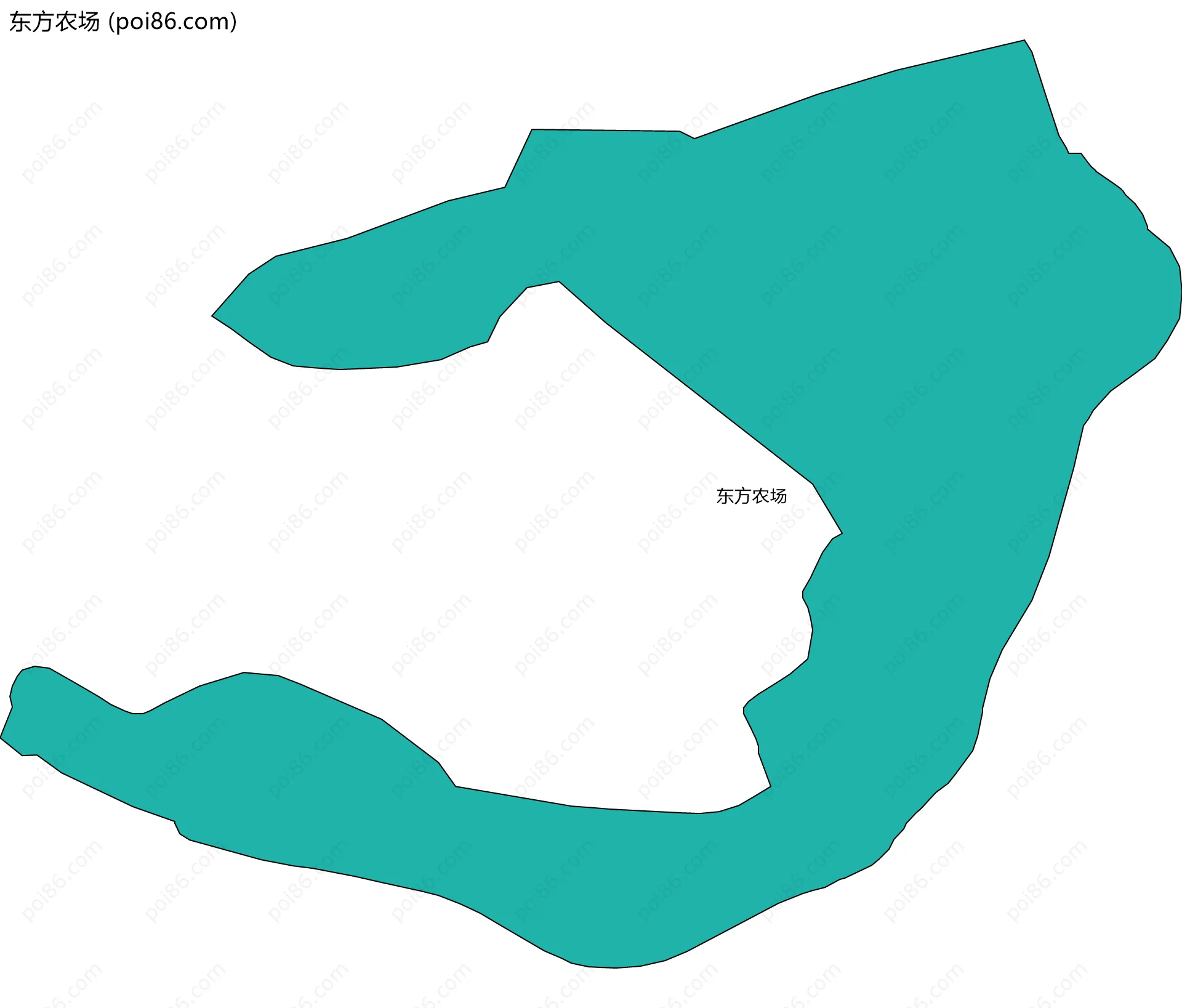 东方农场边界地图