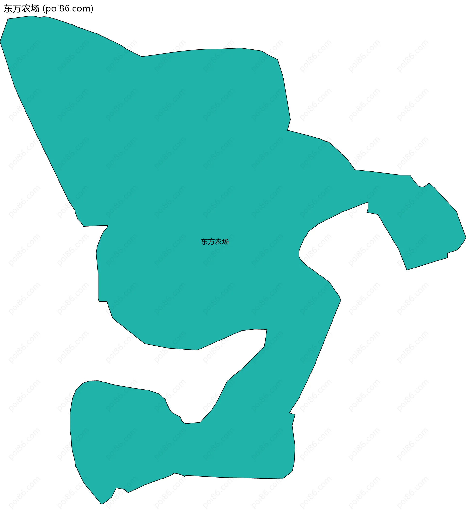 东方农场边界地图