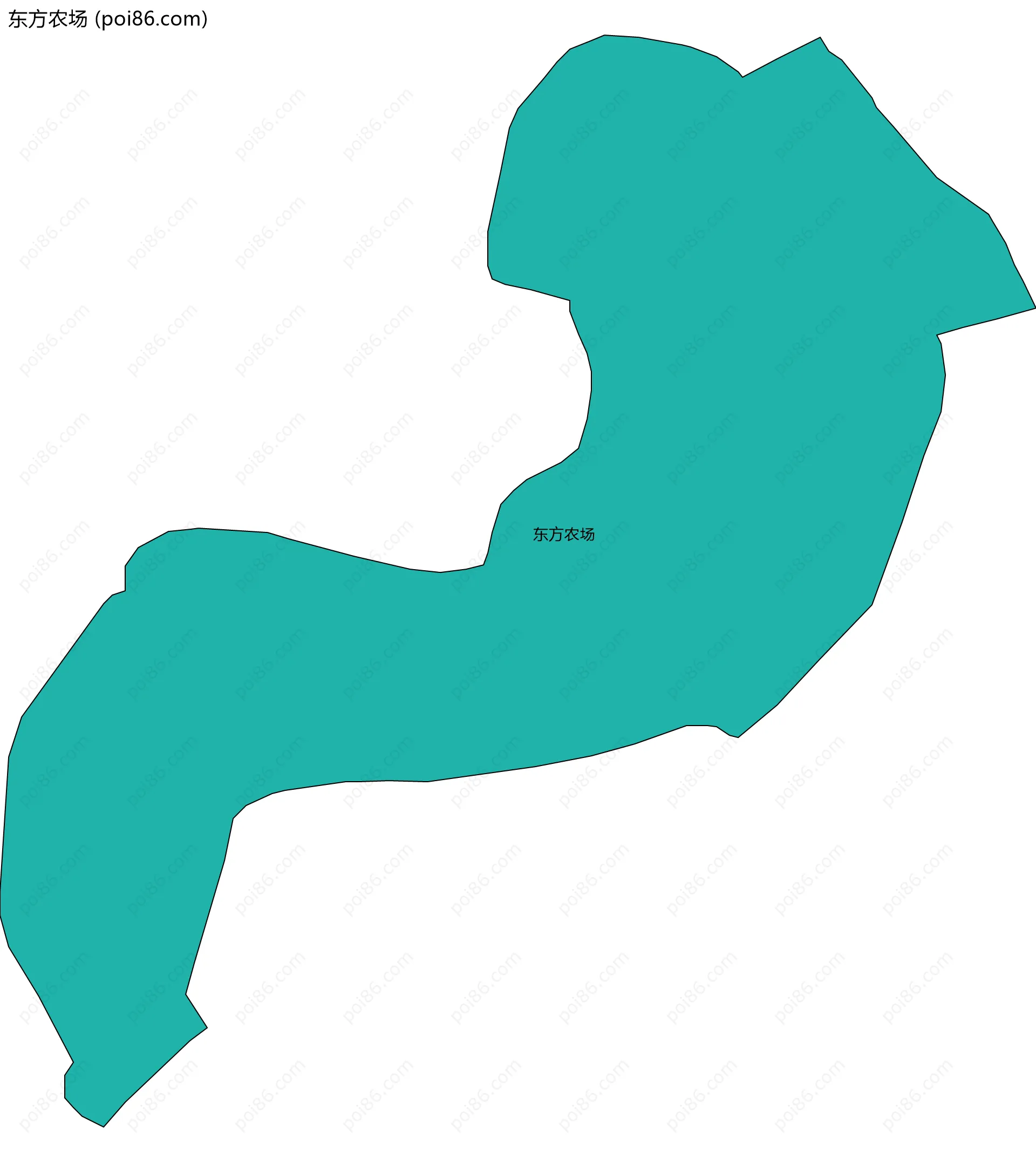 东方农场边界地图