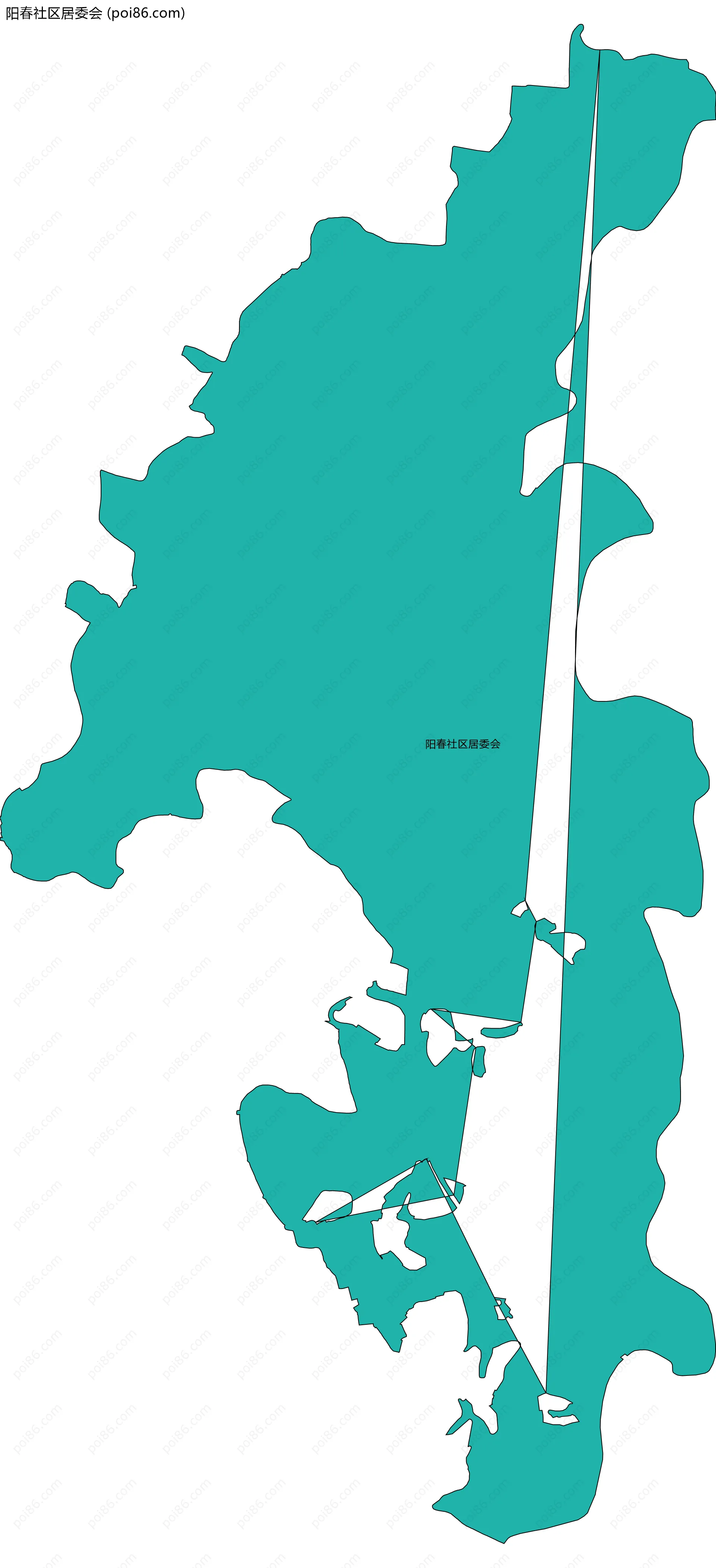 阳春社区居委会边界地图