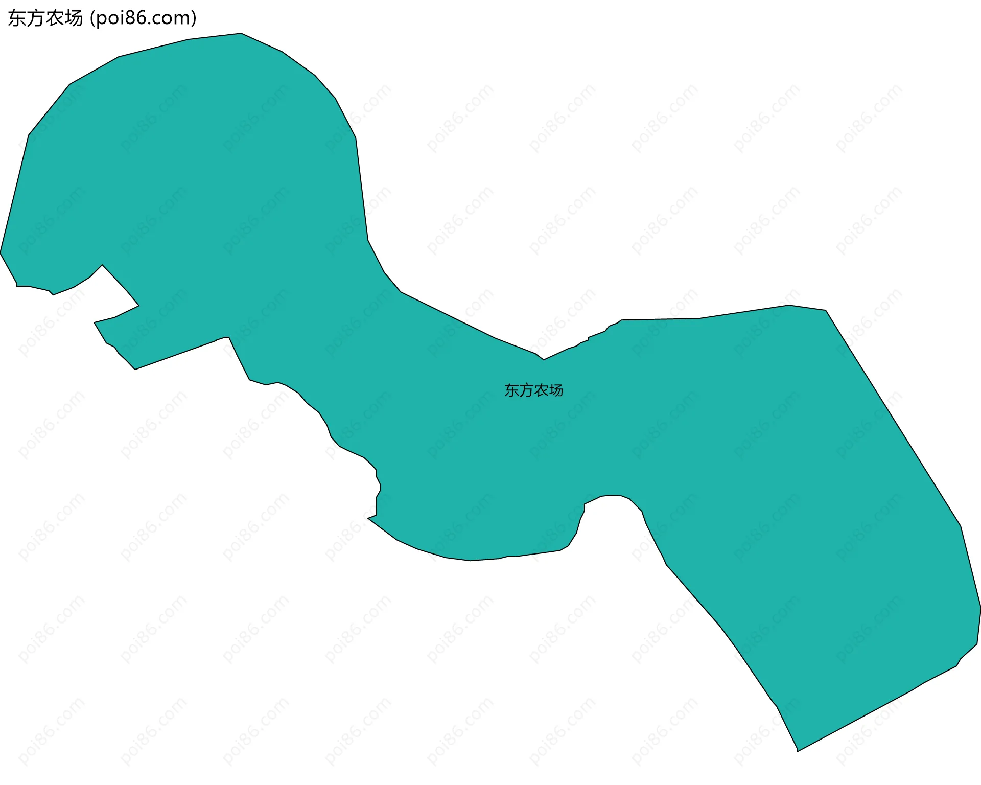 东方农场边界地图