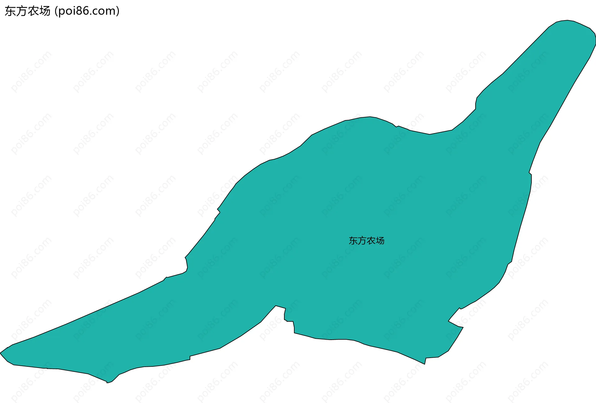 东方农场边界地图