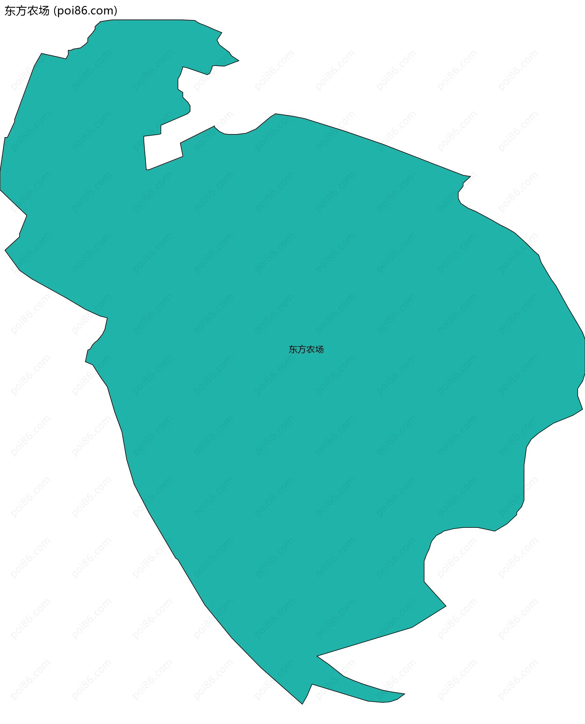 东方农场边界地图