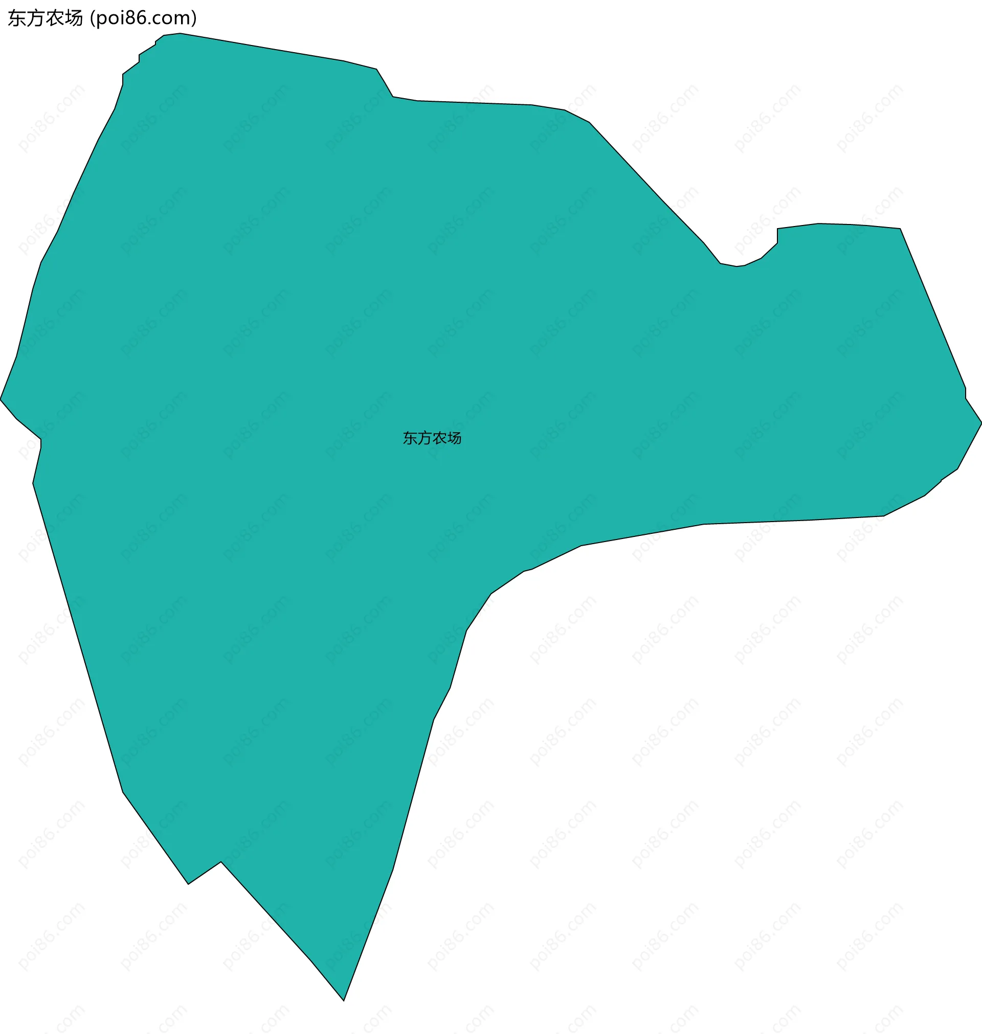 东方农场边界地图
