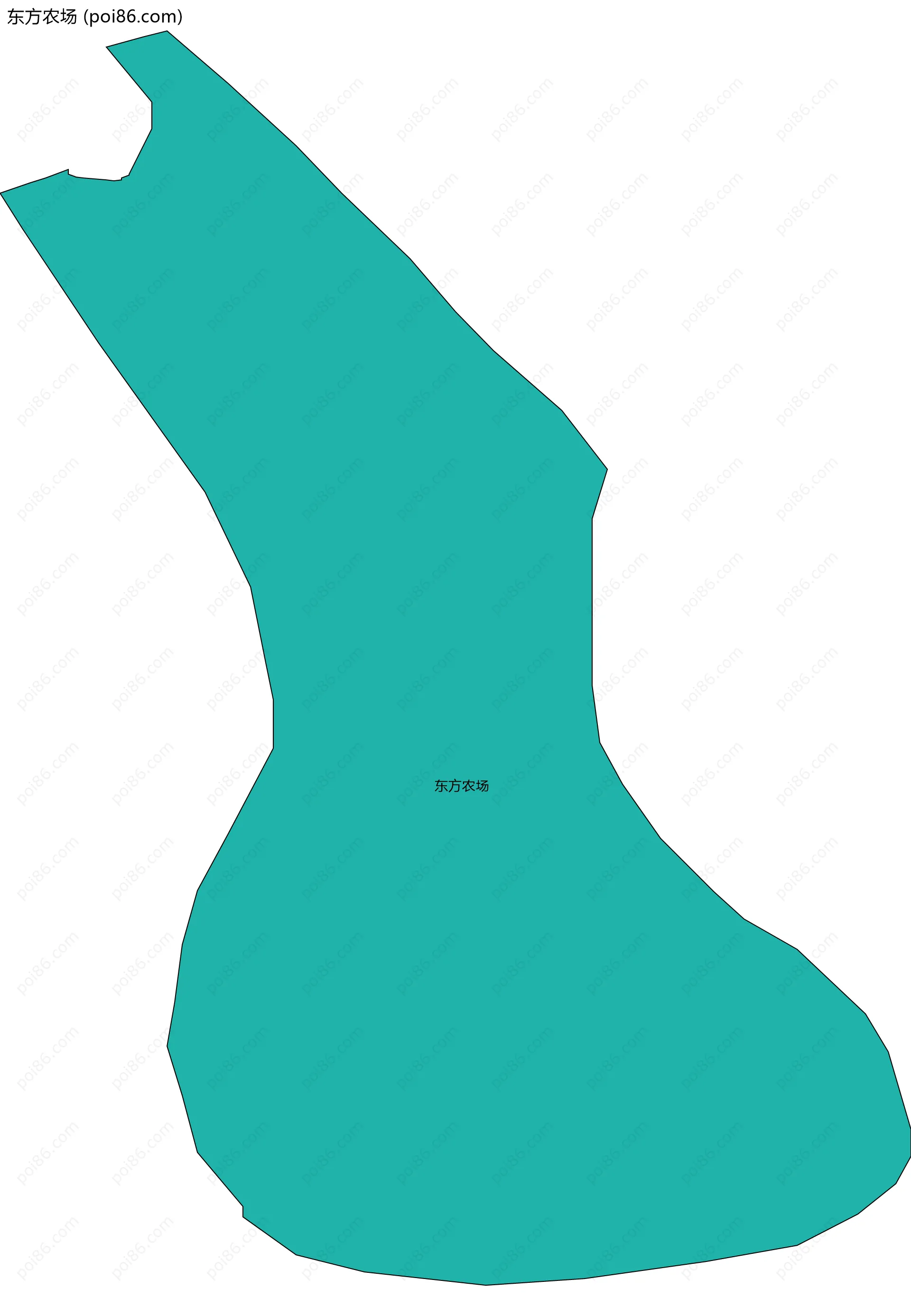 东方农场边界地图