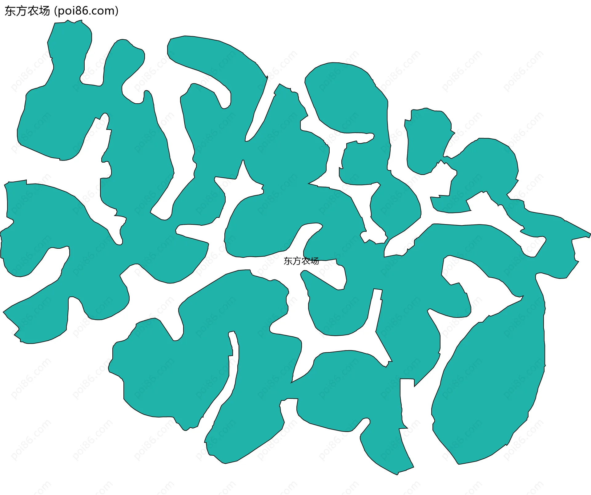 东方农场边界地图