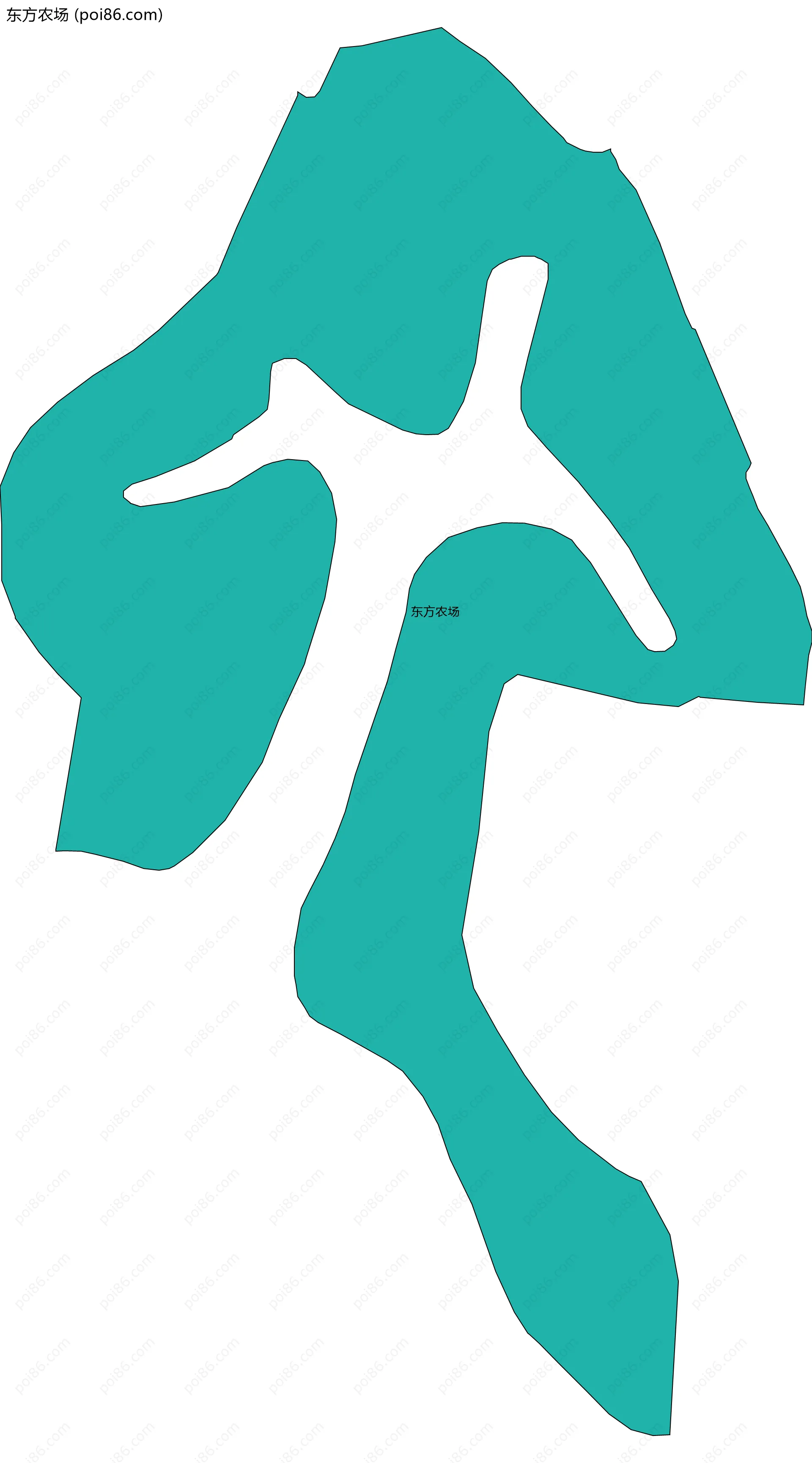 东方农场边界地图