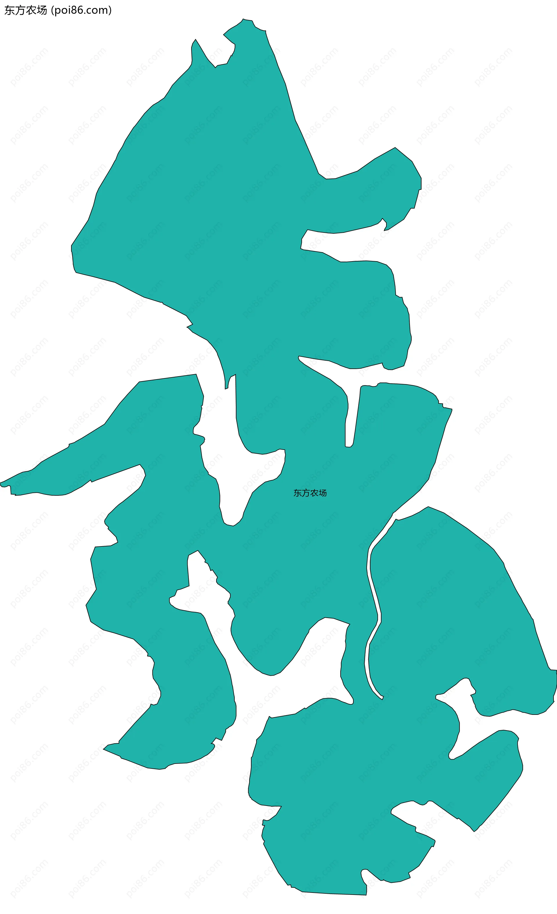 东方农场边界地图