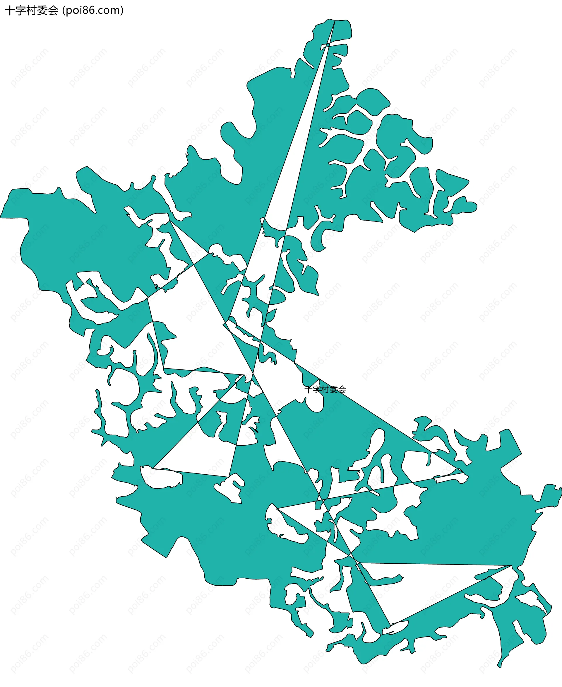 十字村委会边界地图