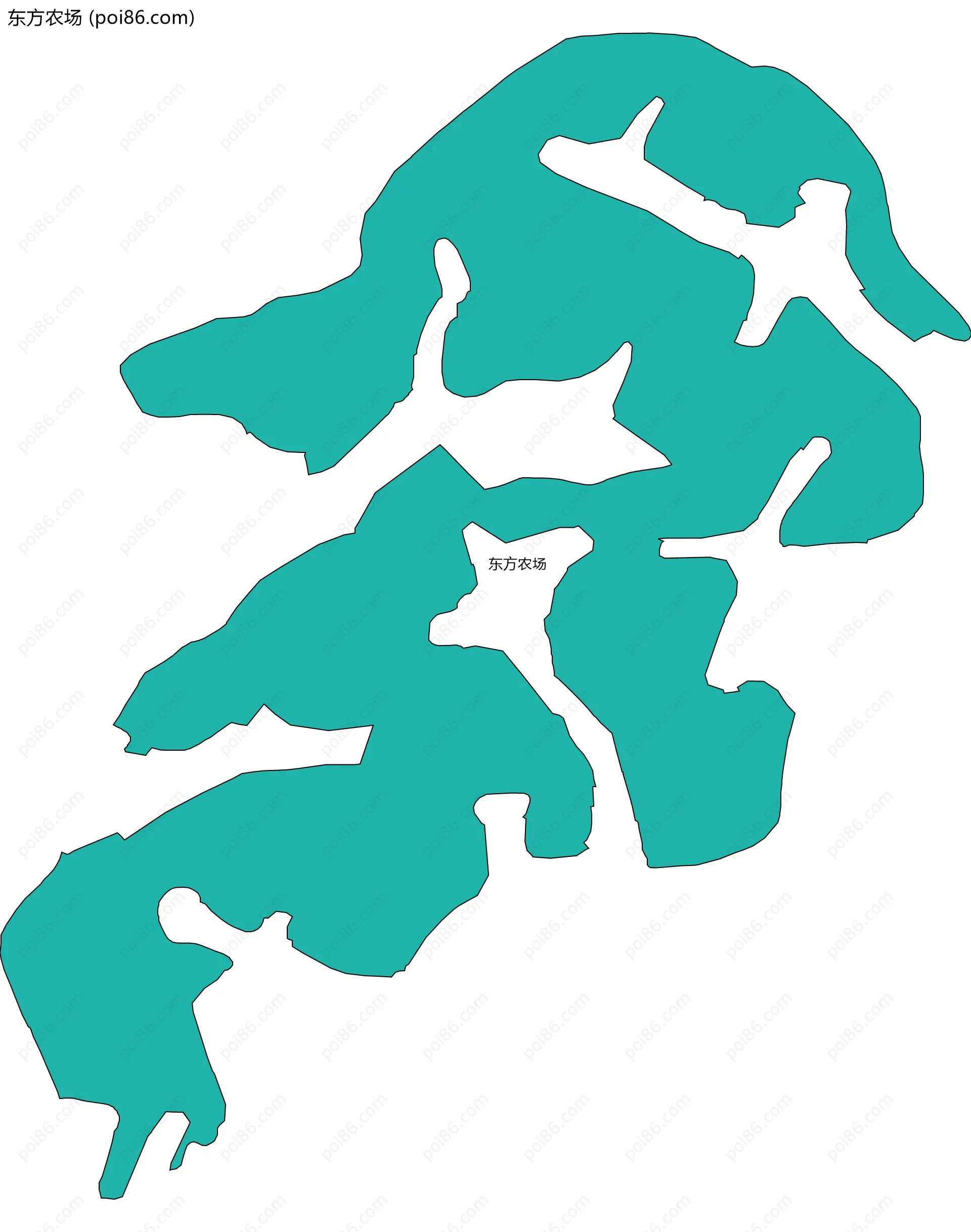 东方农场边界地图