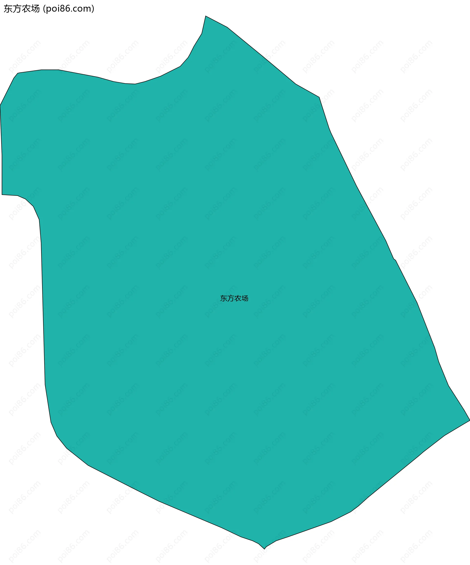 东方农场边界地图