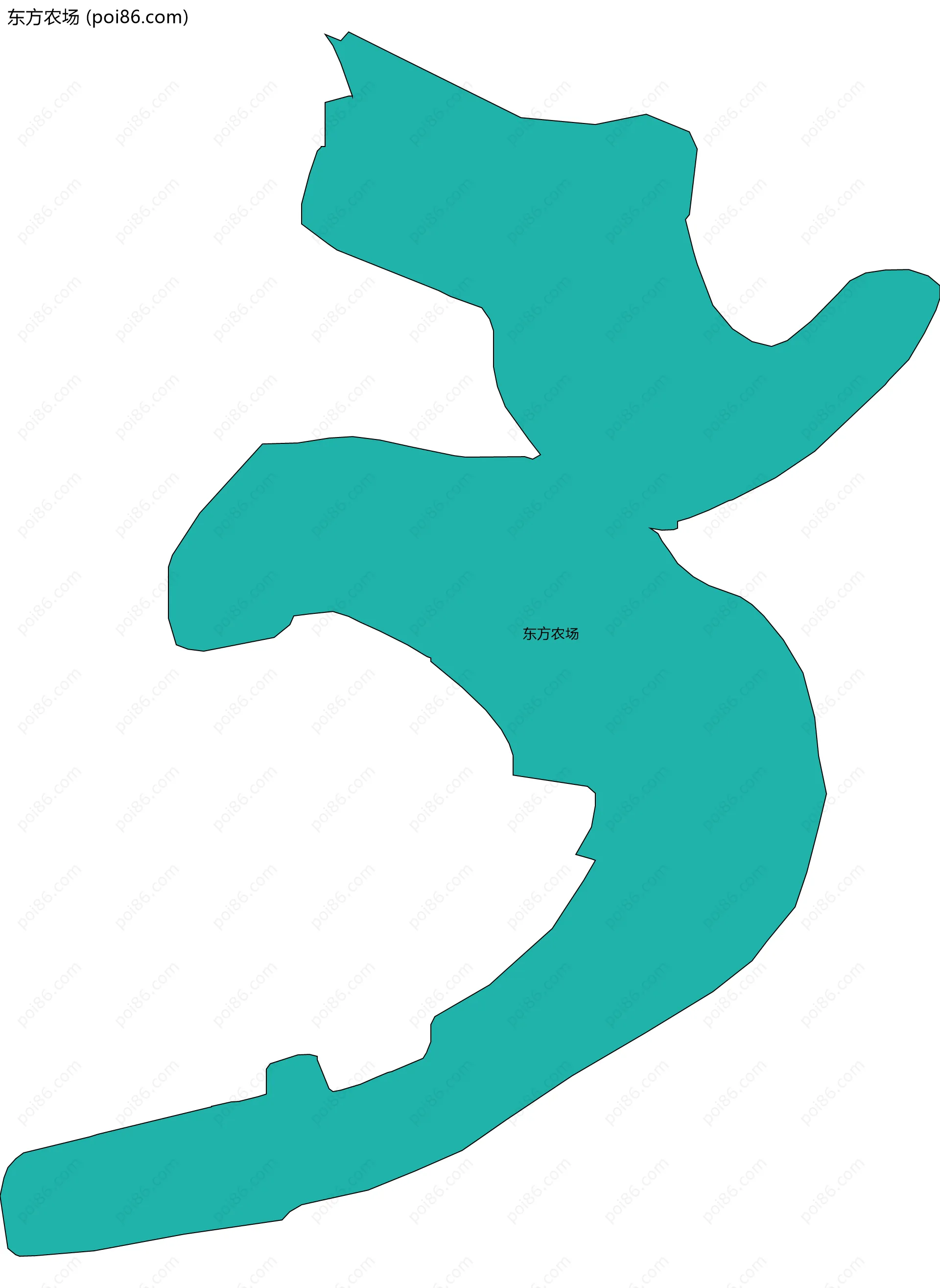 东方农场边界地图