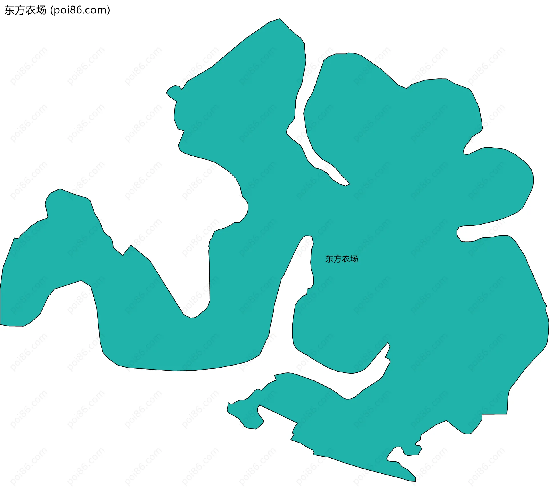 东方农场边界地图