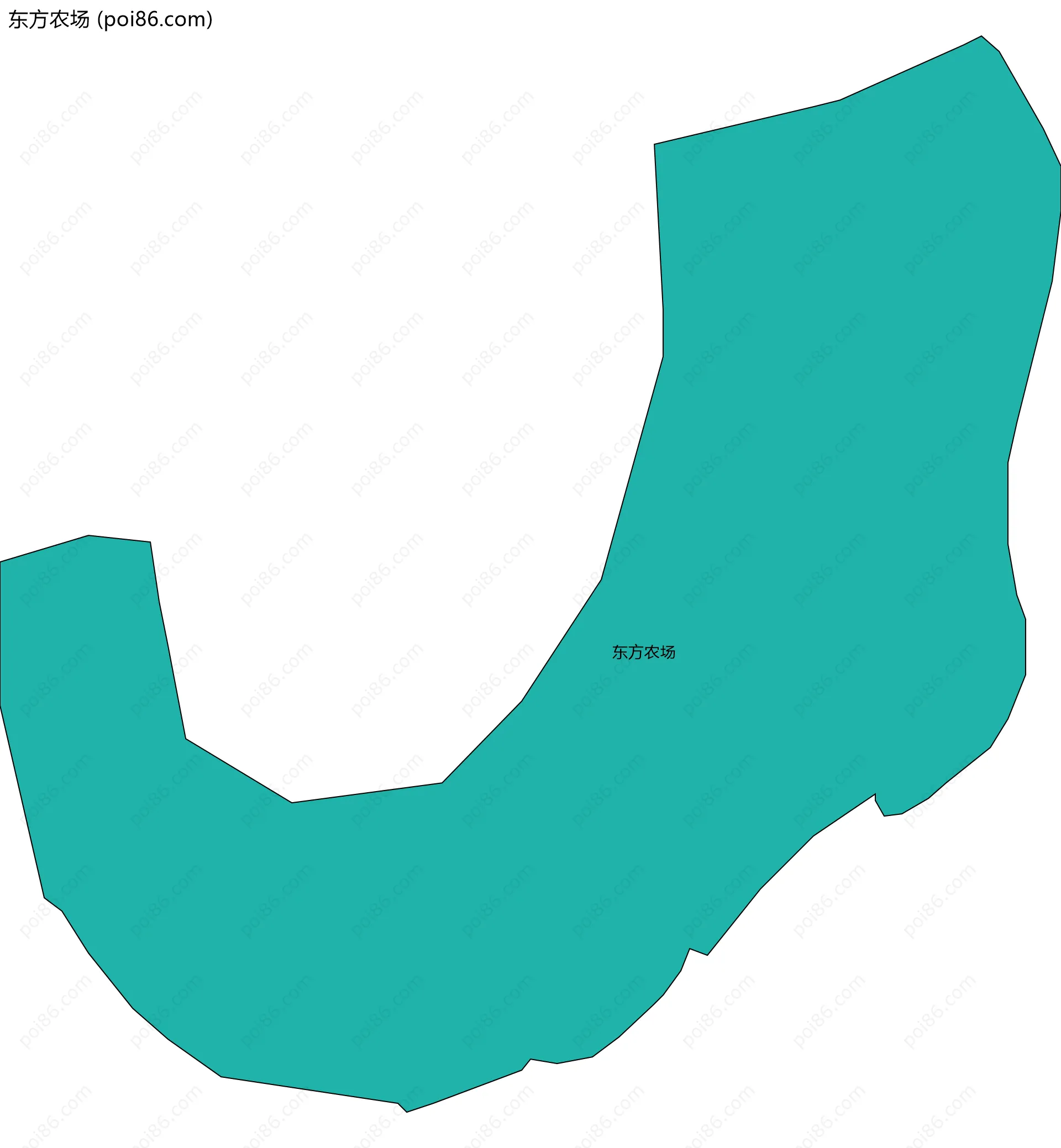 东方农场边界地图