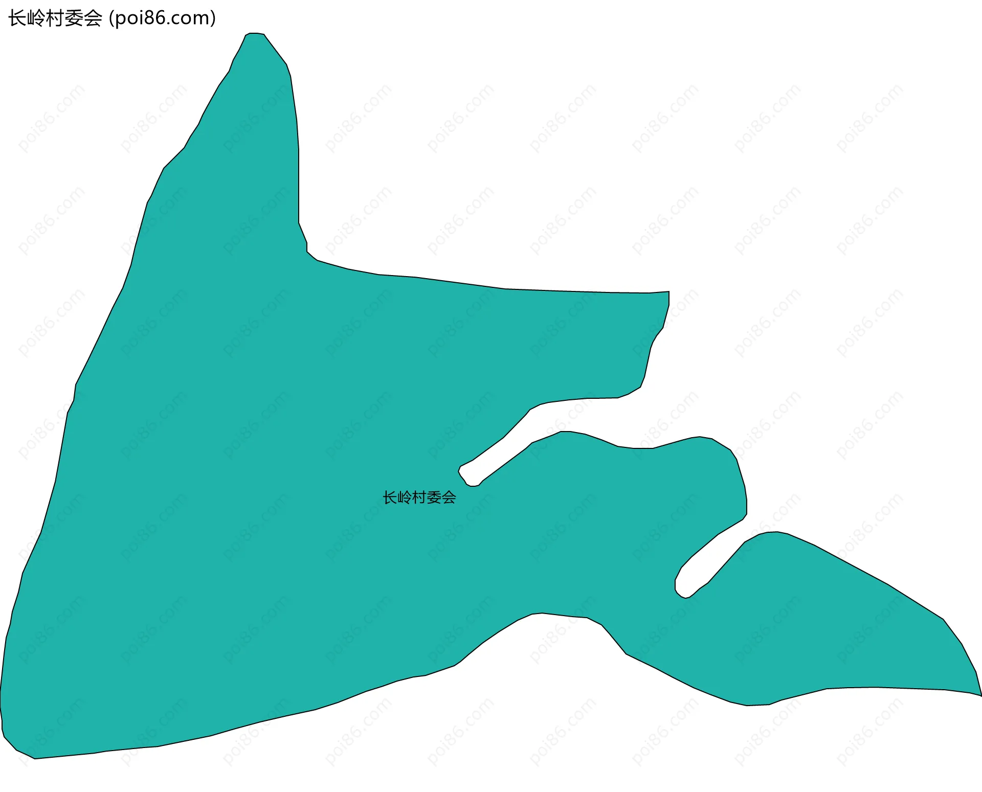 长岭村委会边界地图