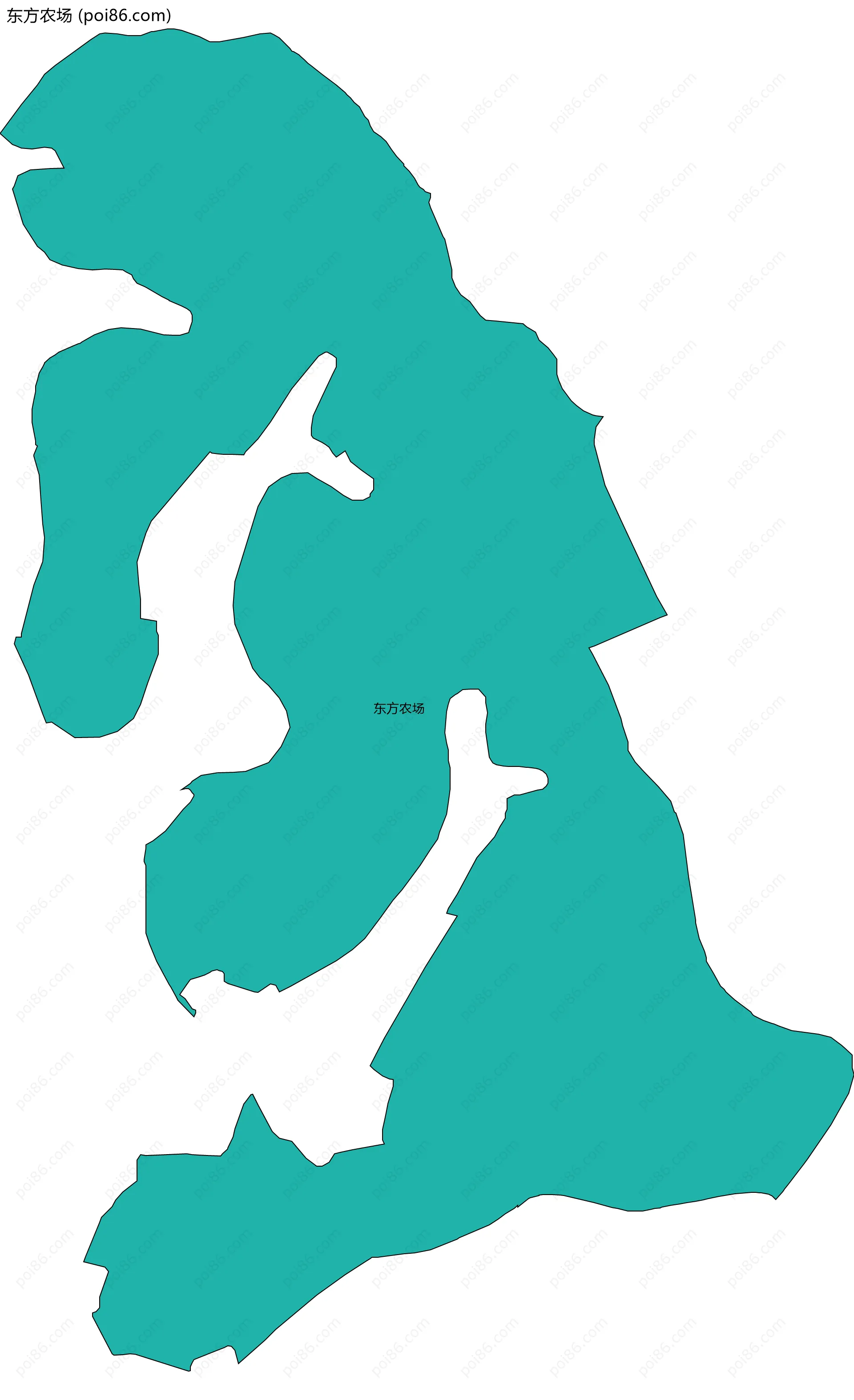 东方农场边界地图