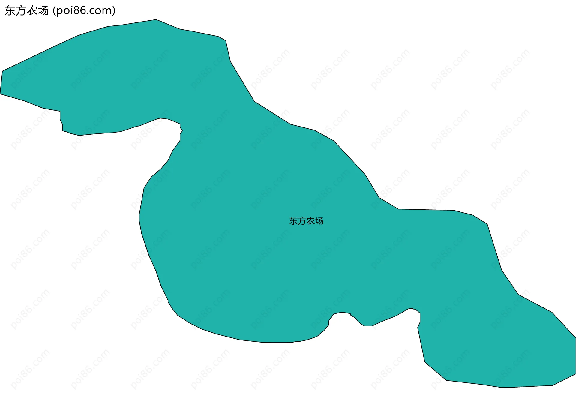 东方农场边界地图