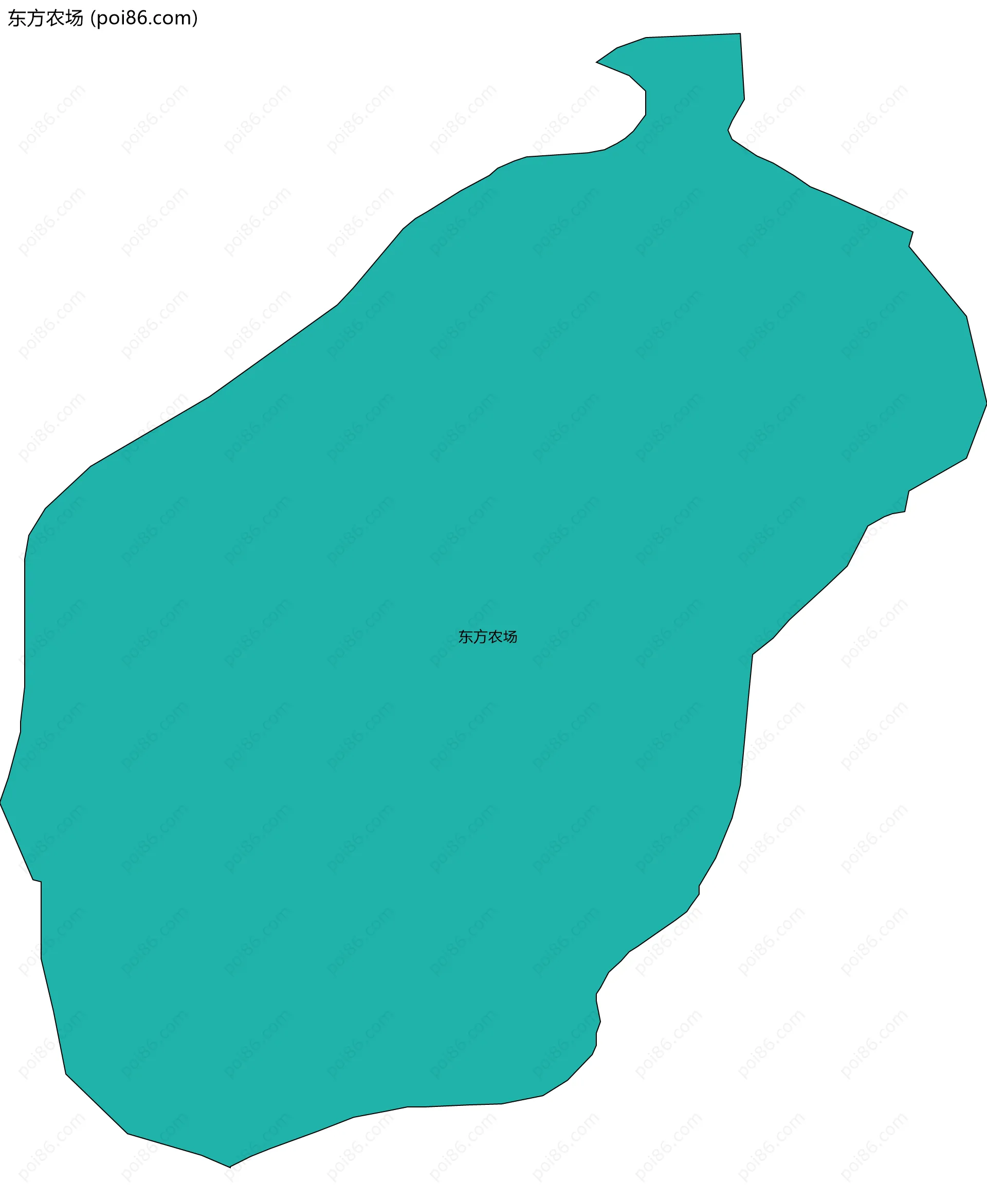 东方农场边界地图