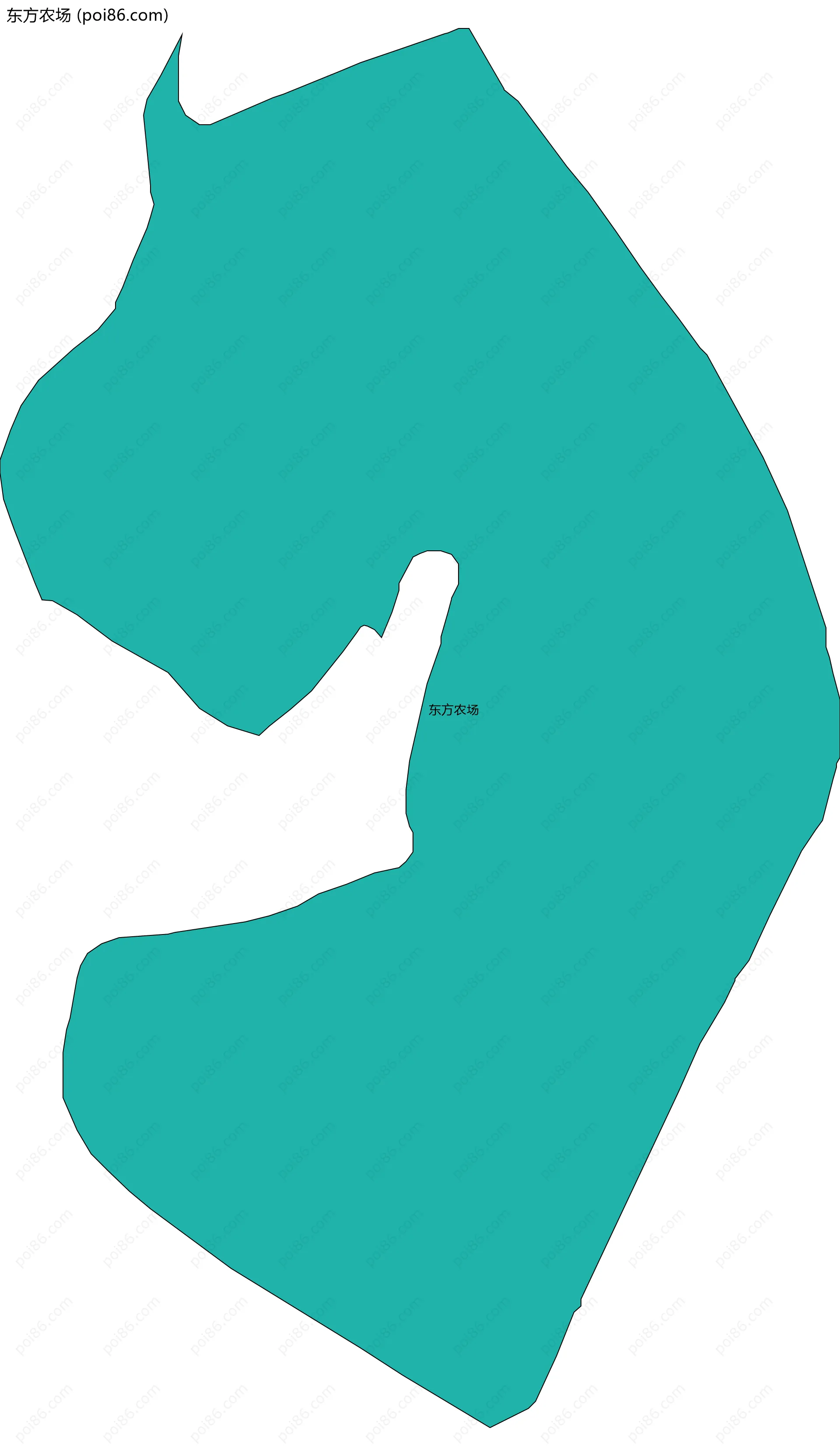 东方农场边界地图