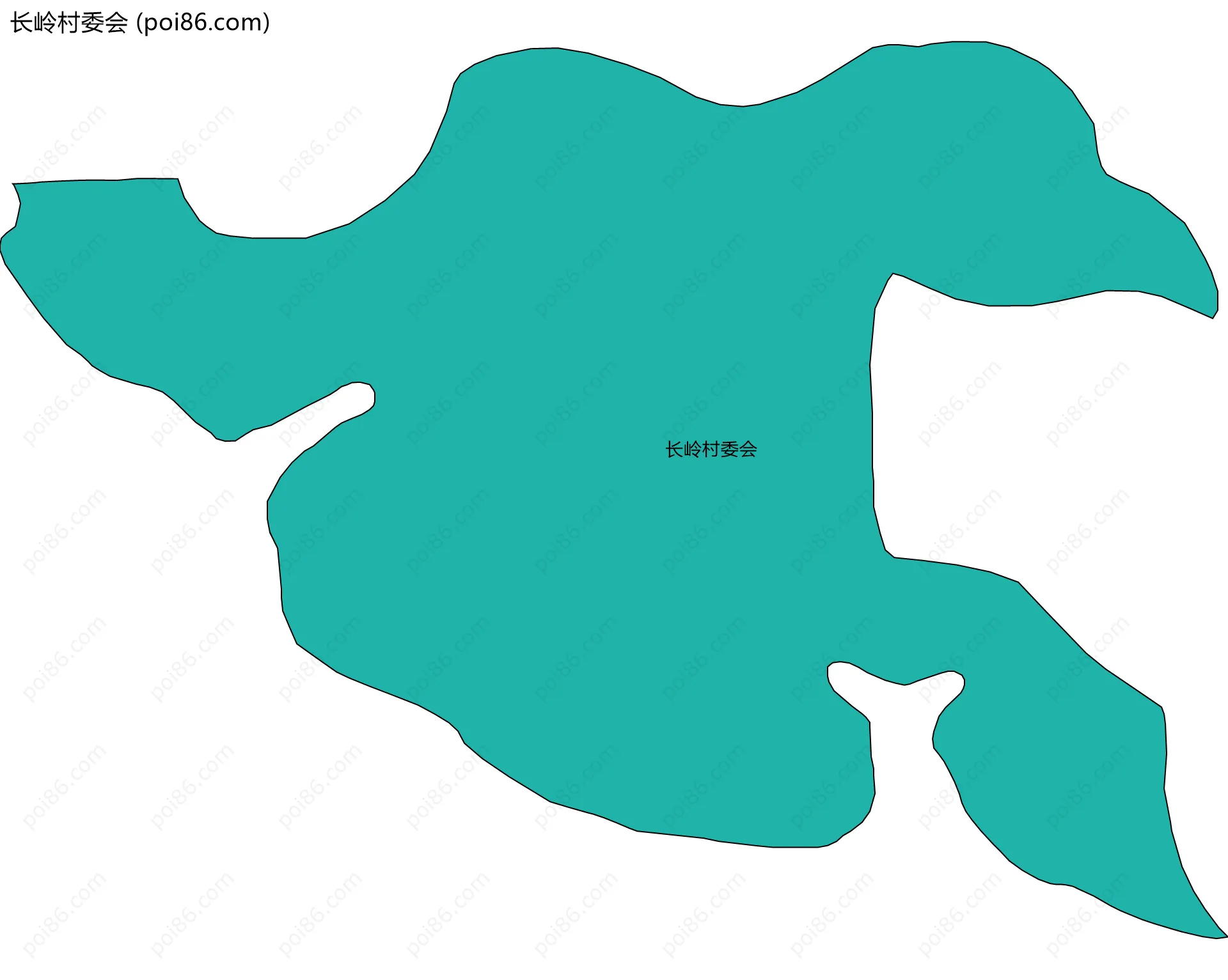 长岭村委会边界地图