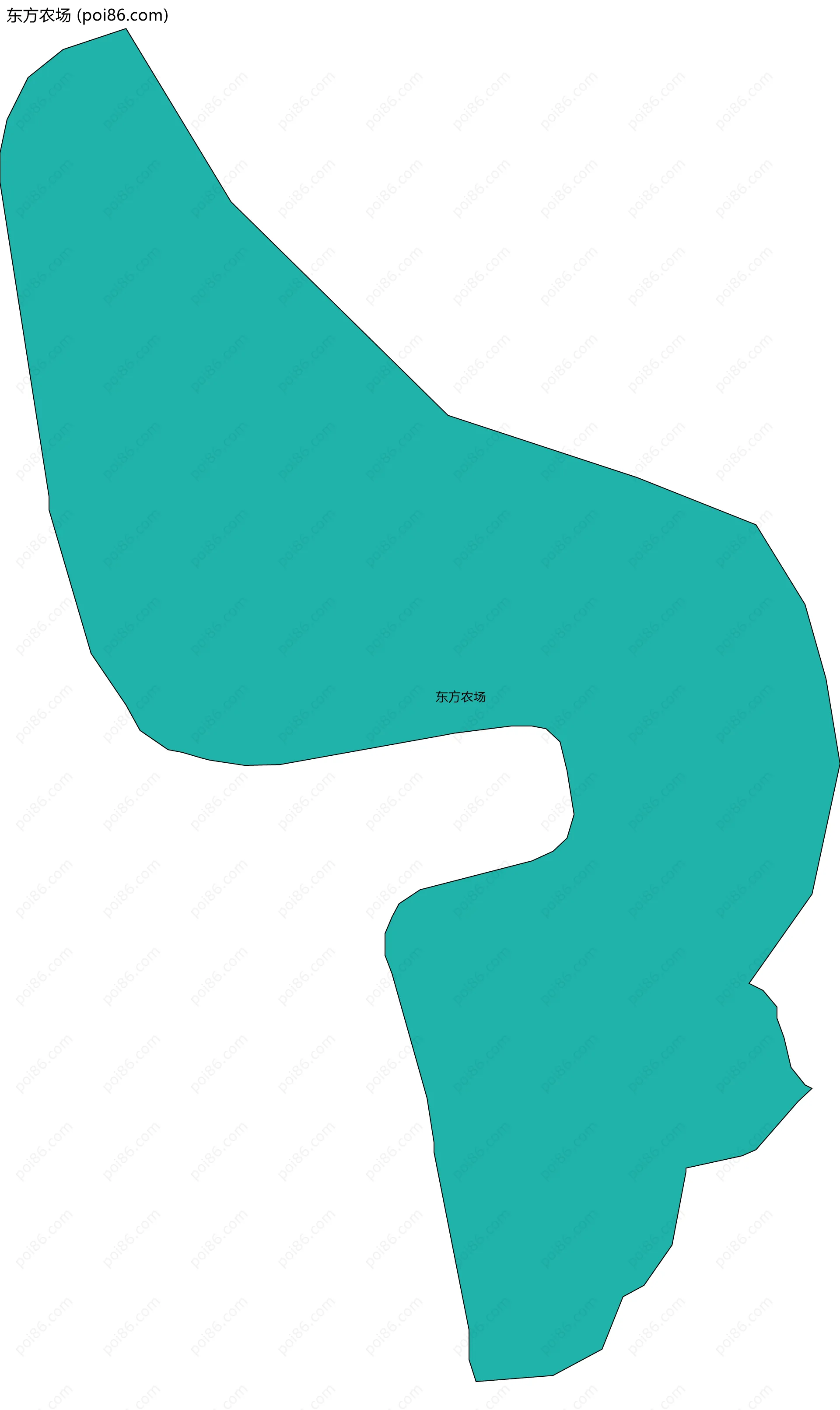 东方农场边界地图