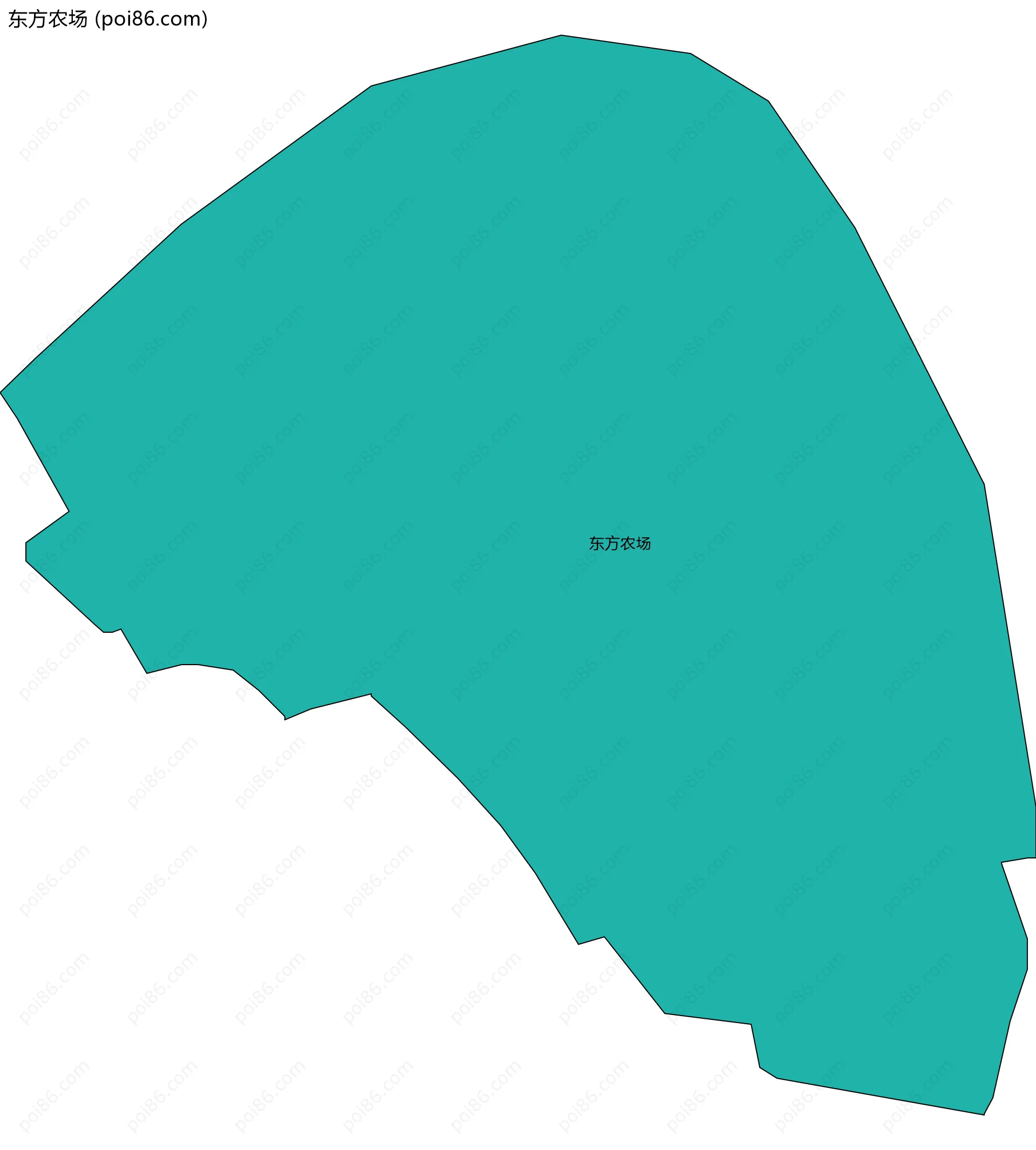 东方农场边界地图