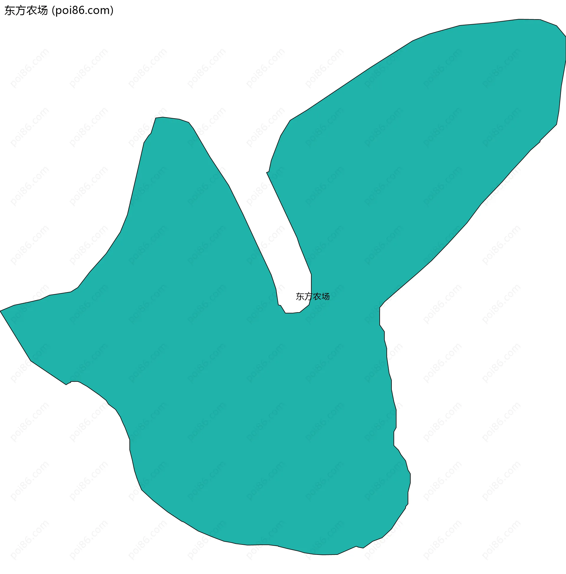 东方农场边界地图