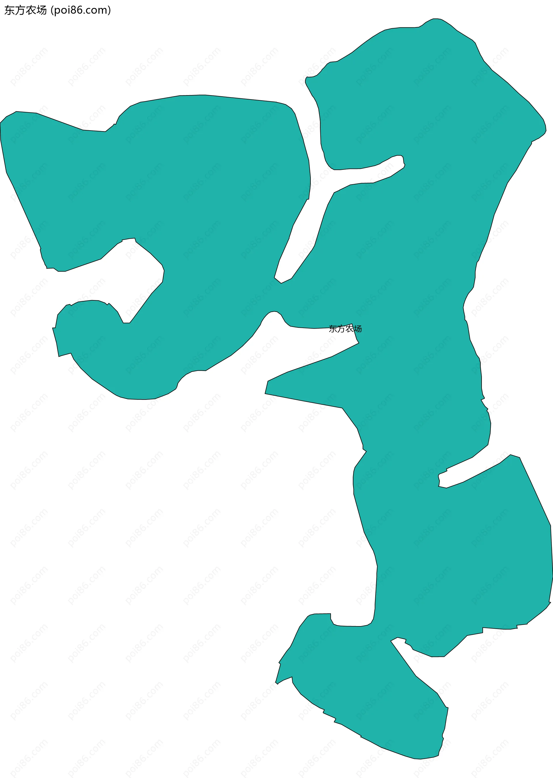 东方农场边界地图