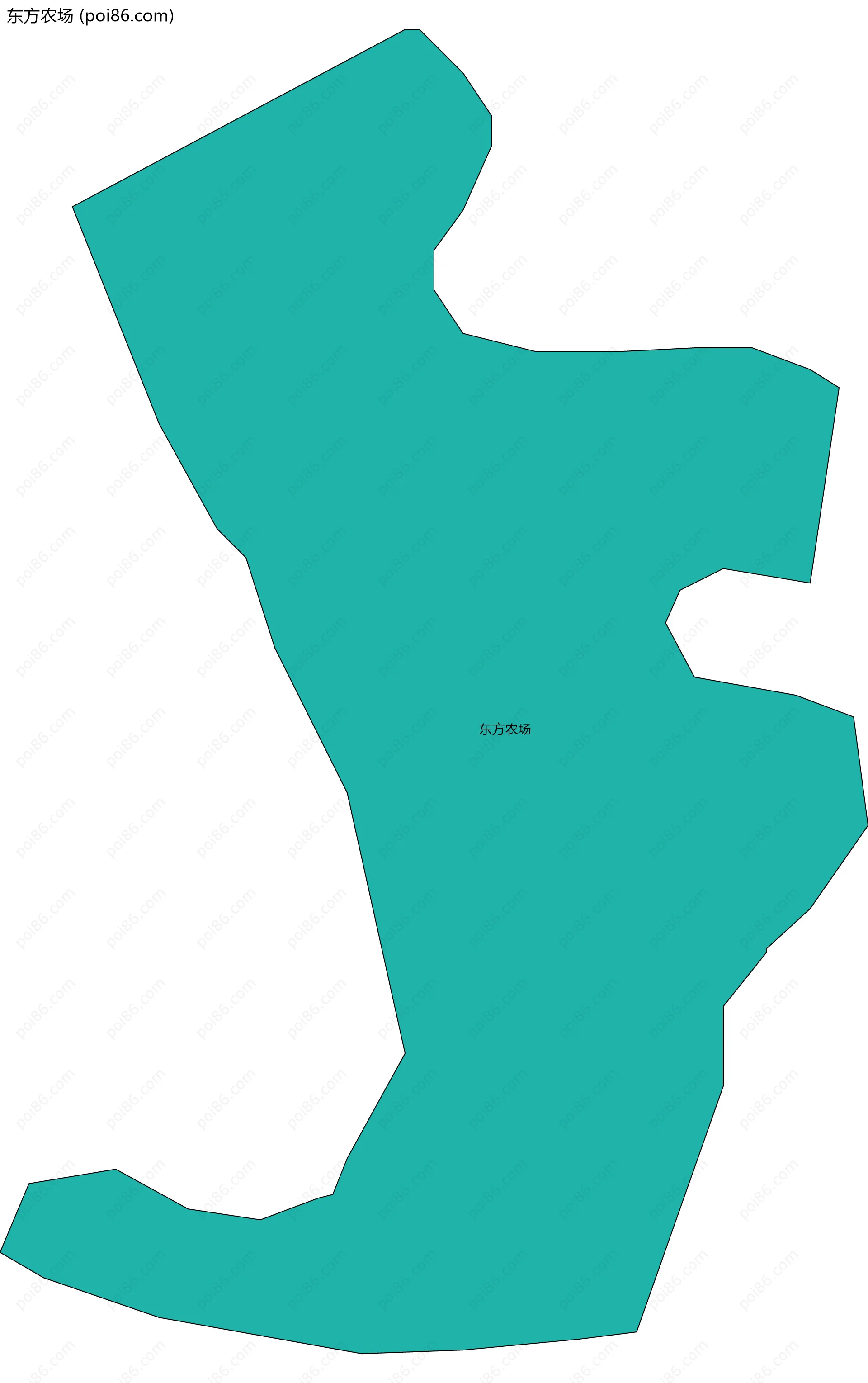 东方农场边界地图