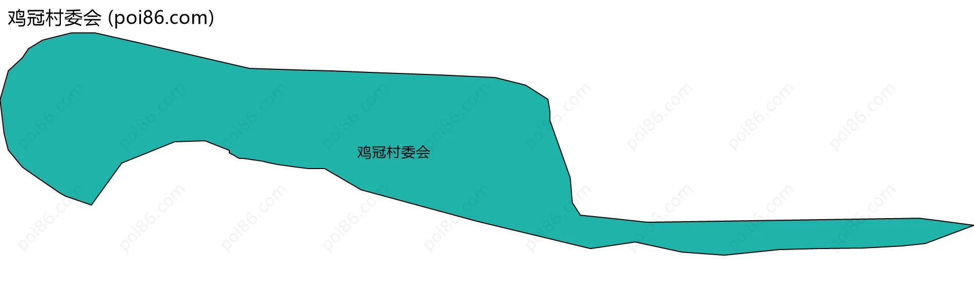 鸡冠村委会边界地图