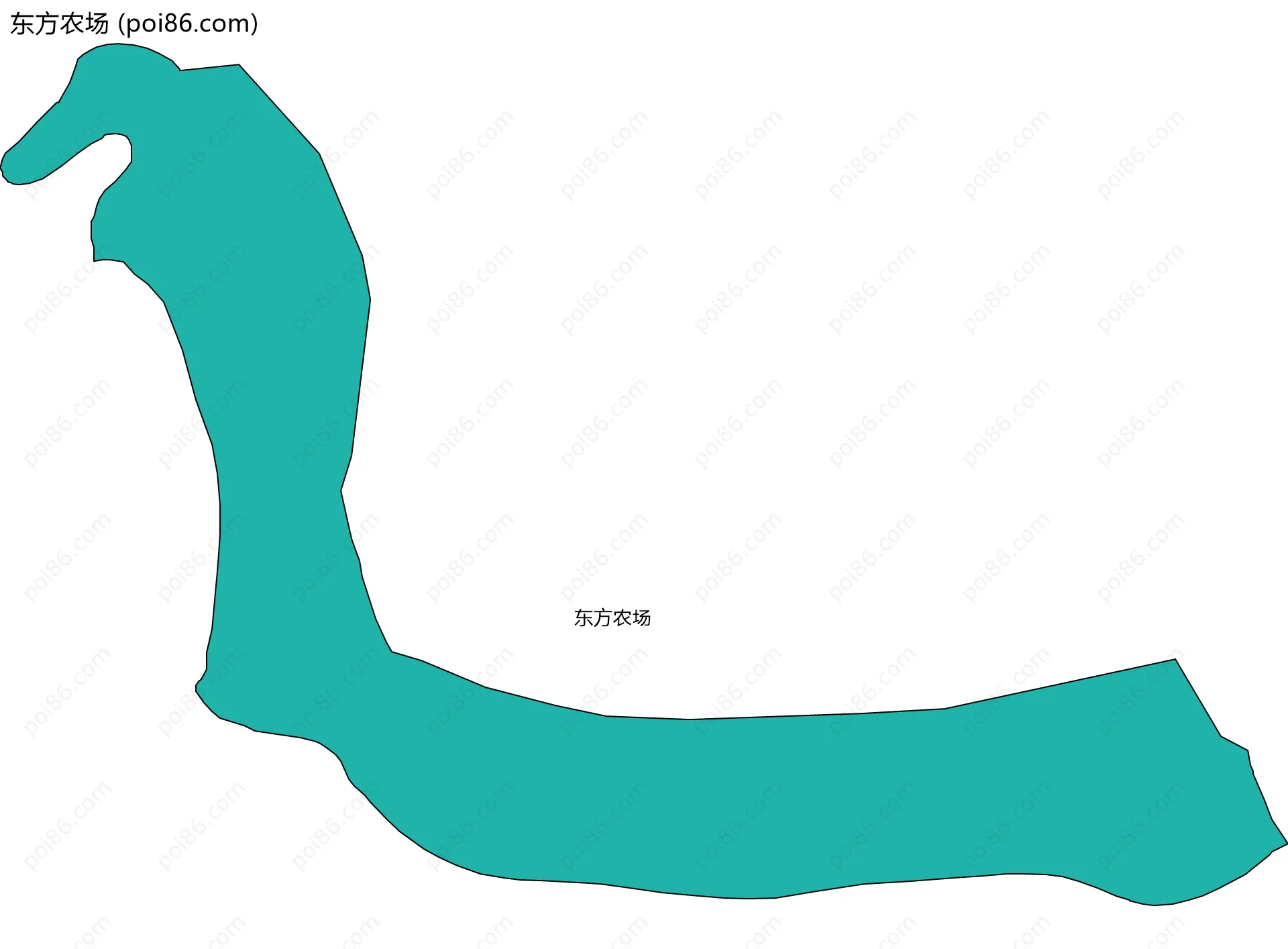 东方农场边界地图