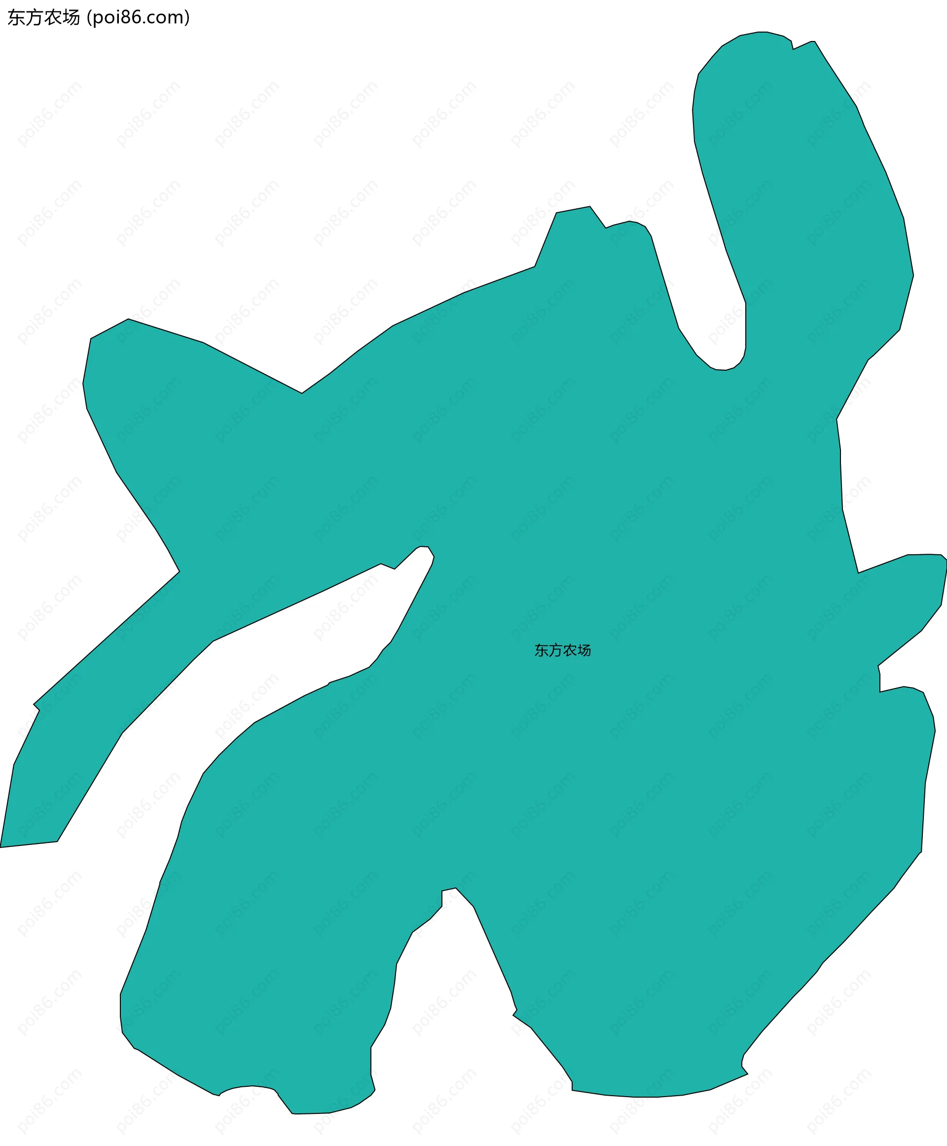 东方农场边界地图