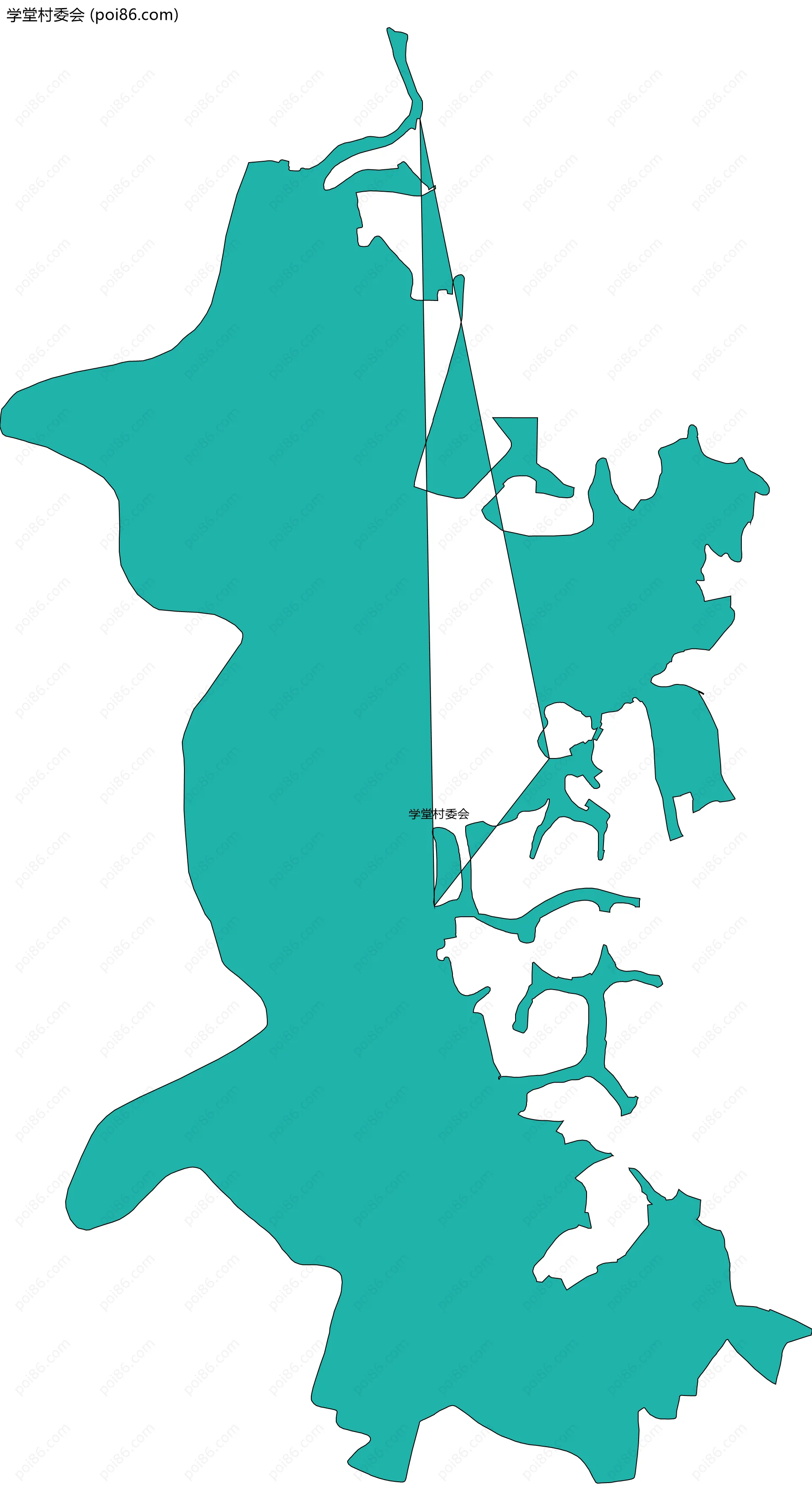 学堂村委会边界地图