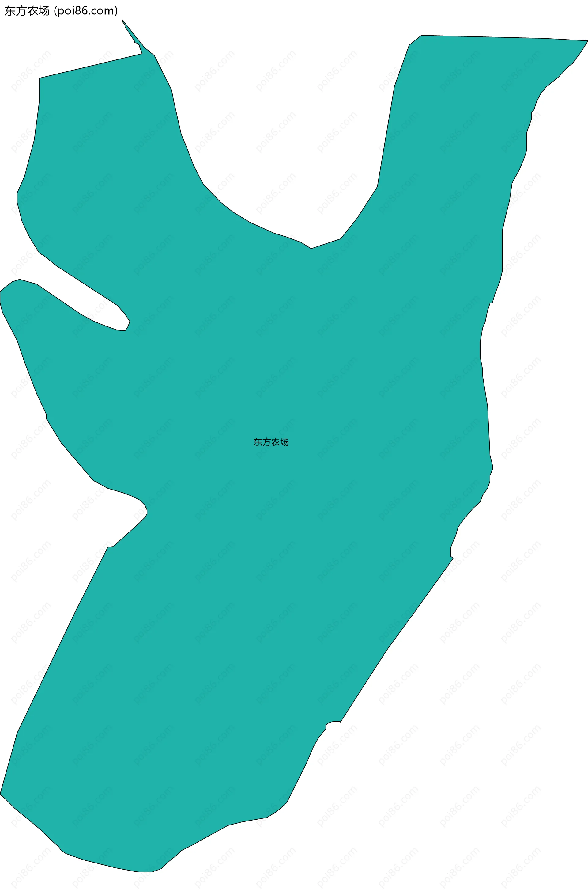 东方农场边界地图