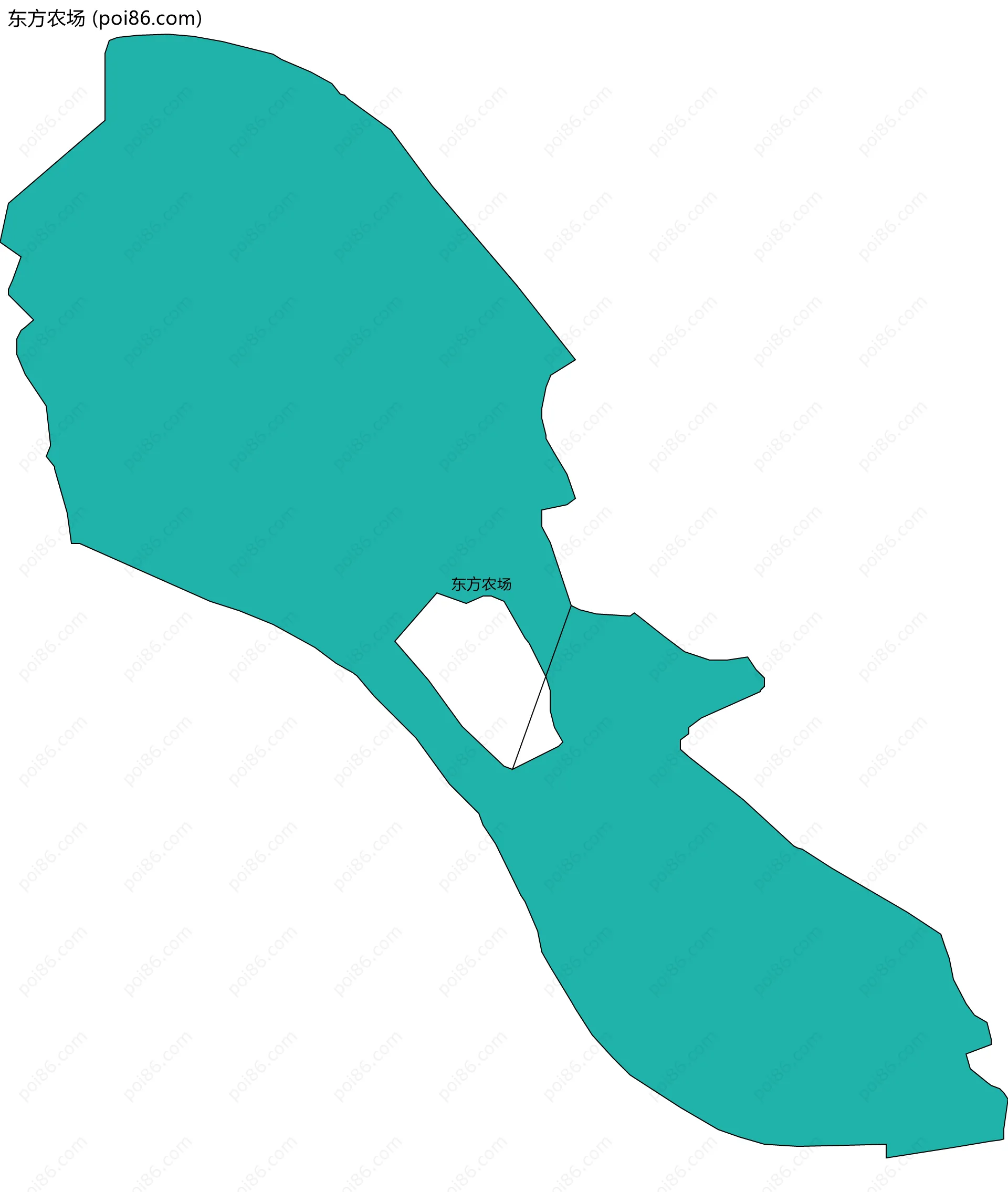 东方农场边界地图