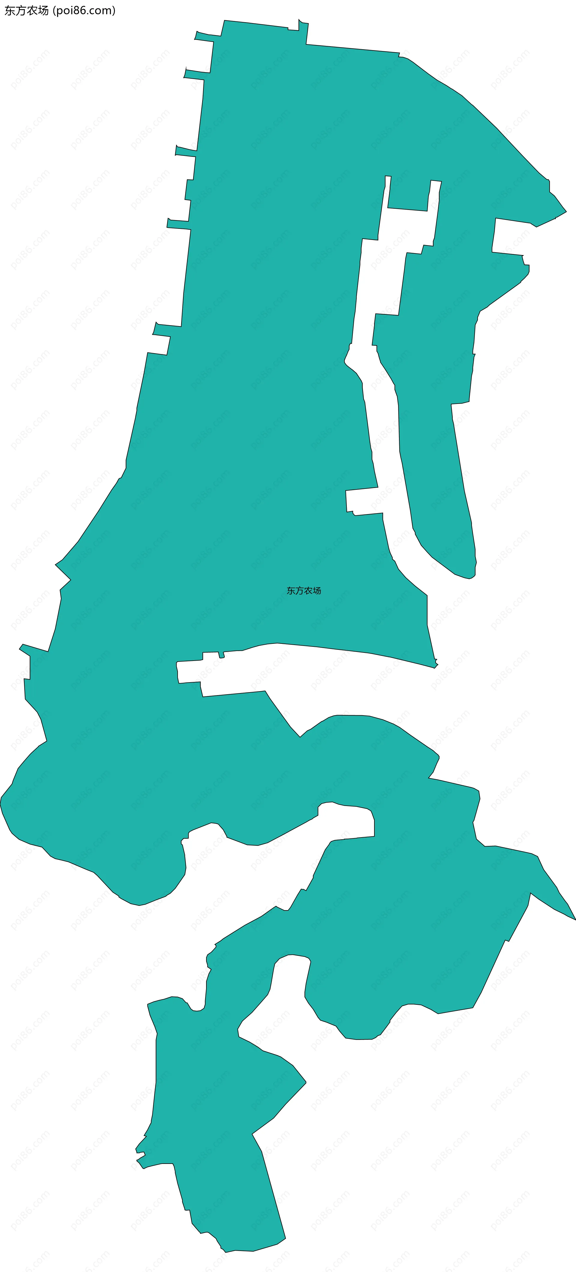 东方农场边界地图