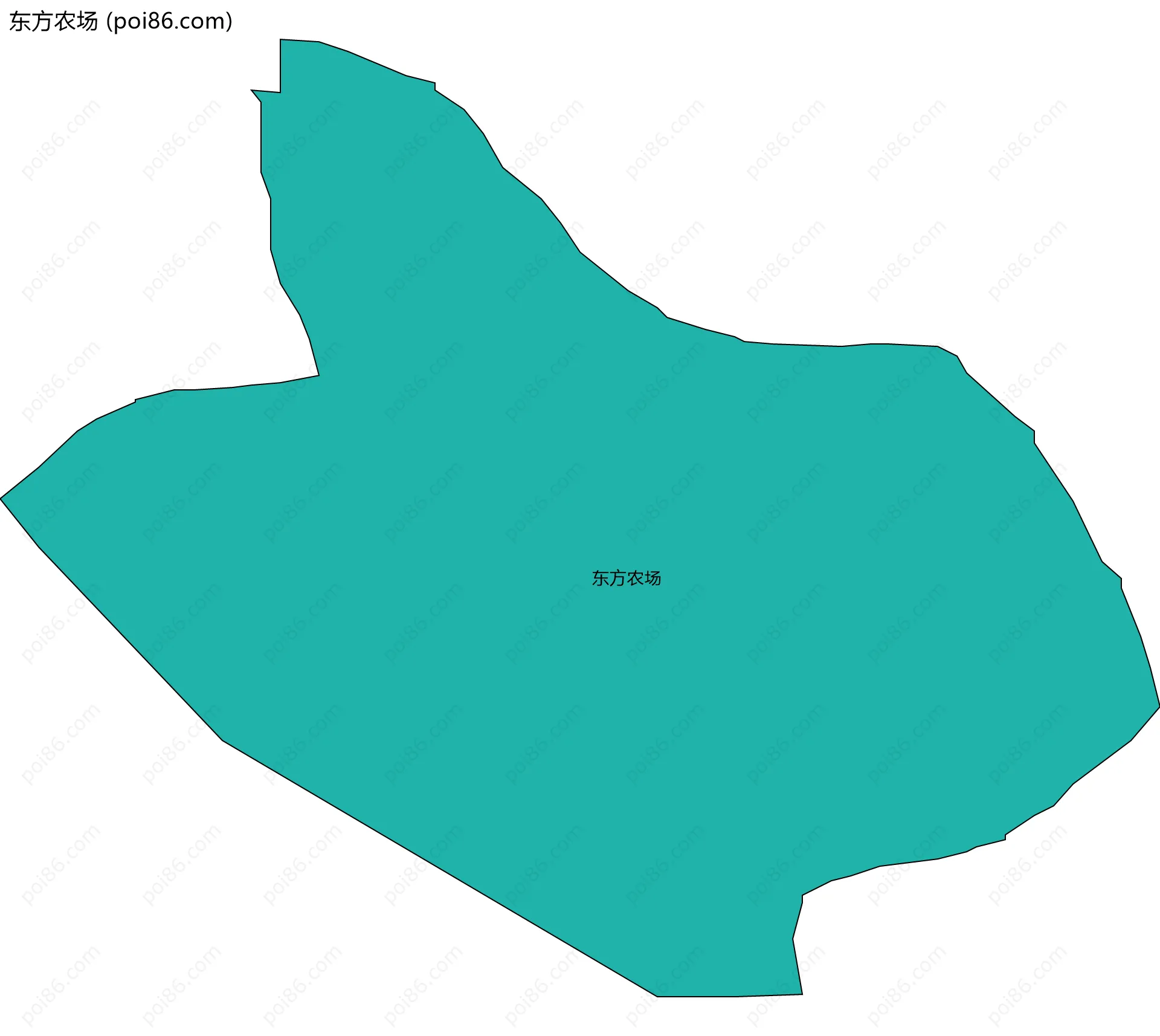 东方农场边界地图
