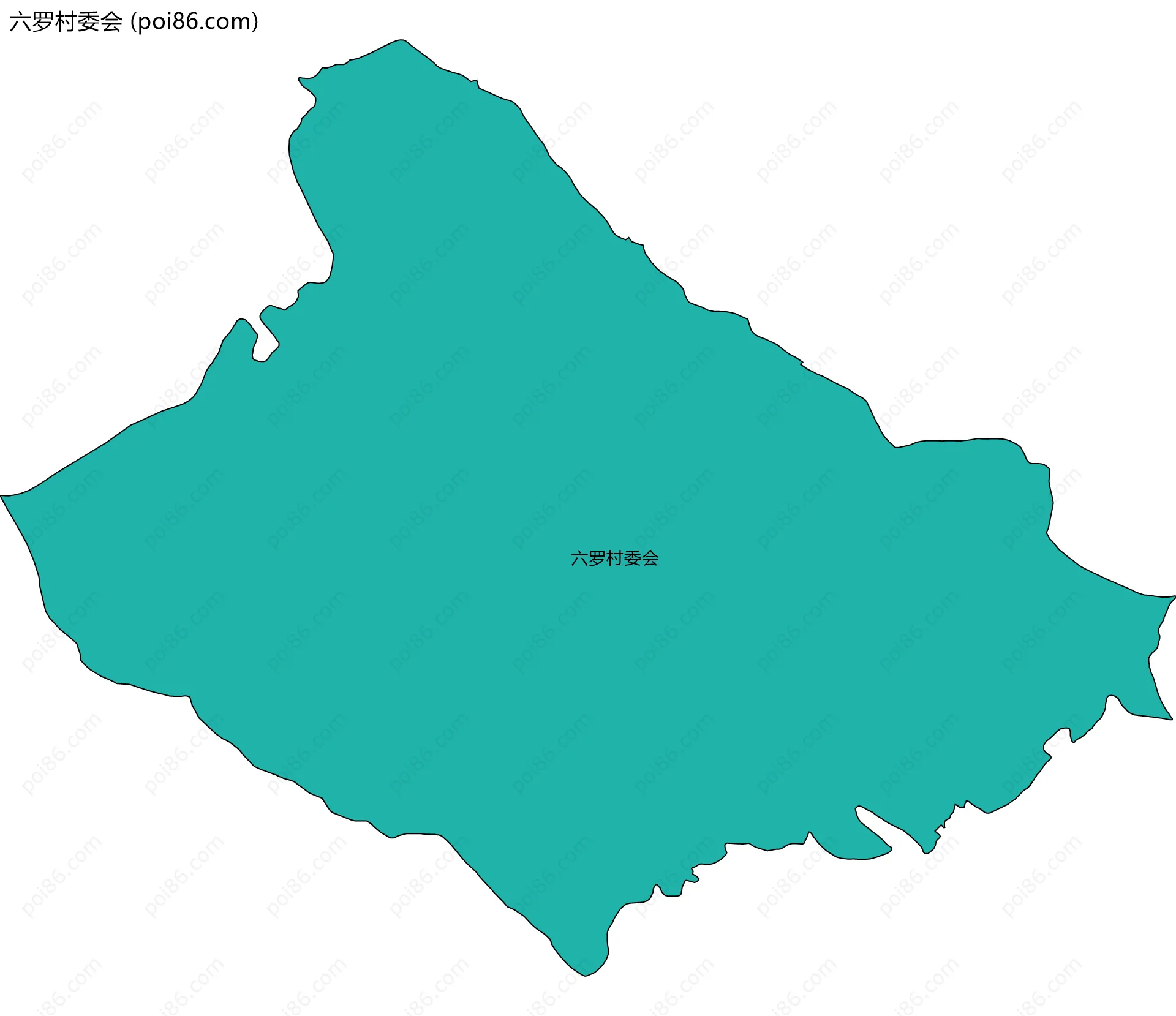 六罗村委会边界地图
