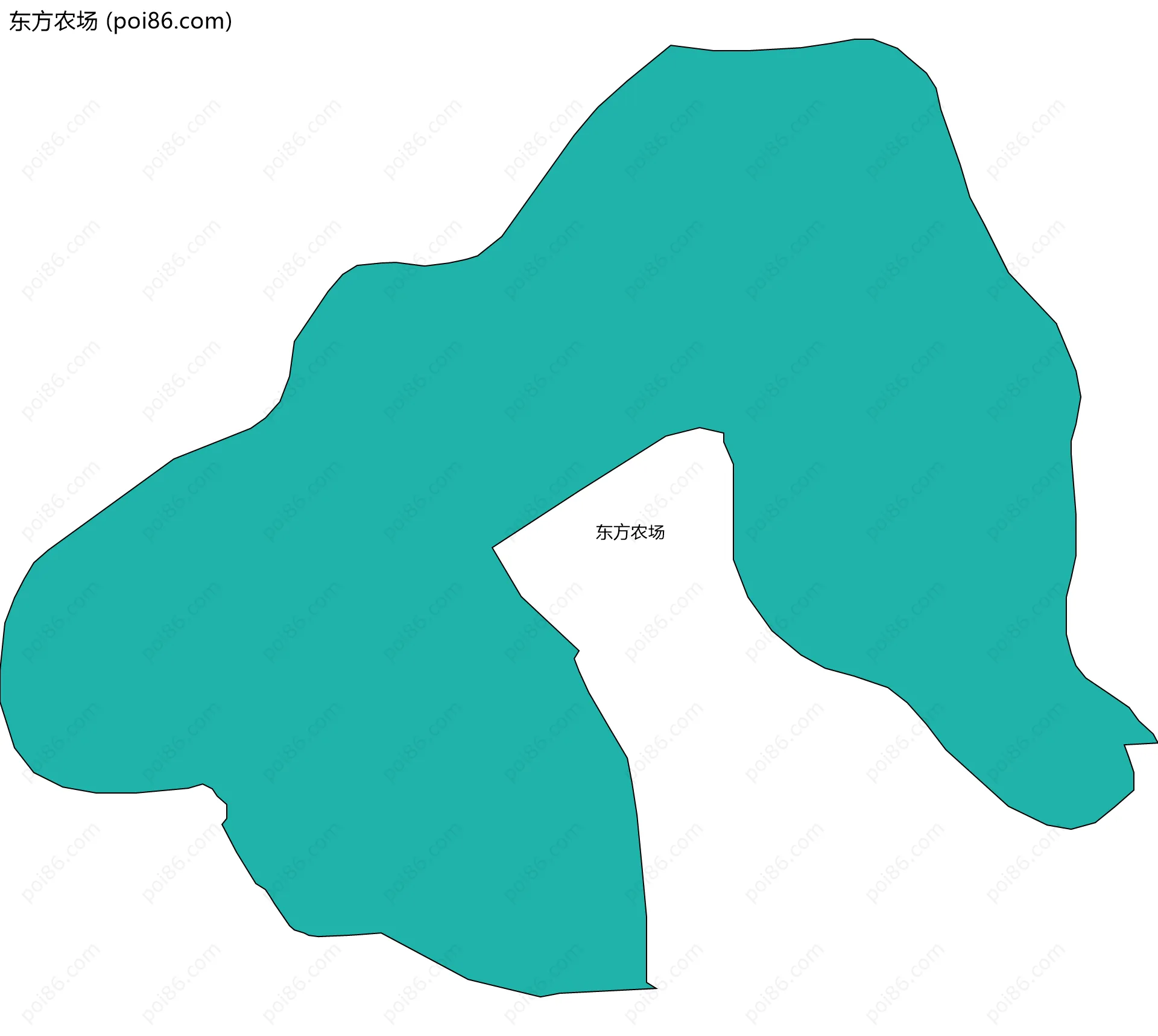 东方农场边界地图