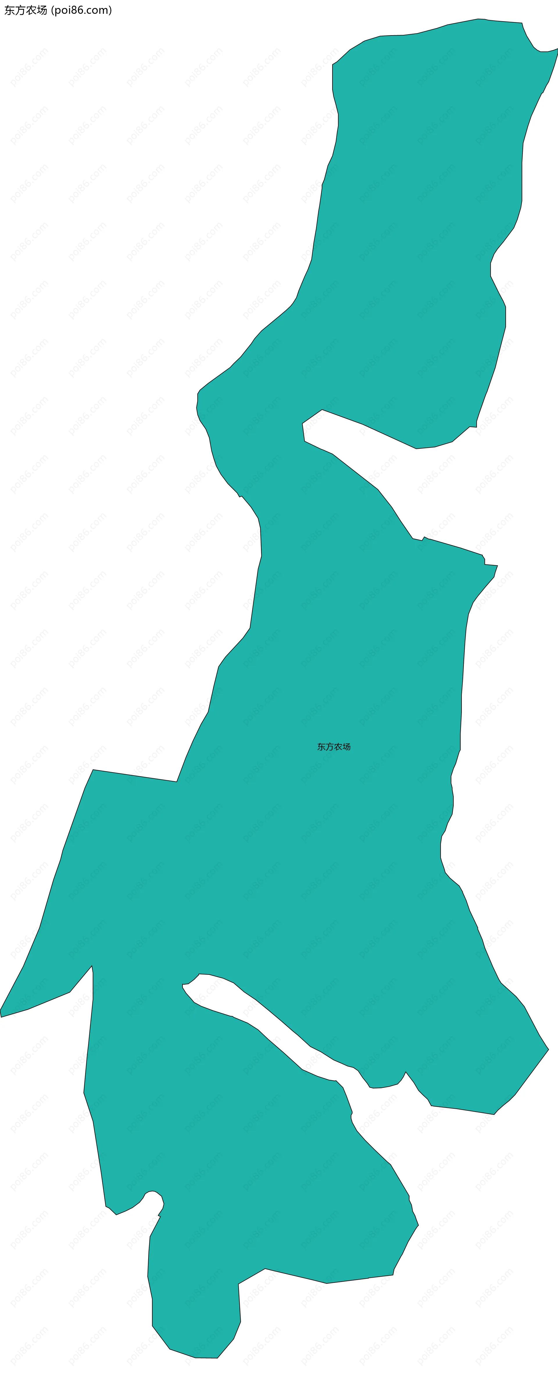 东方农场边界地图