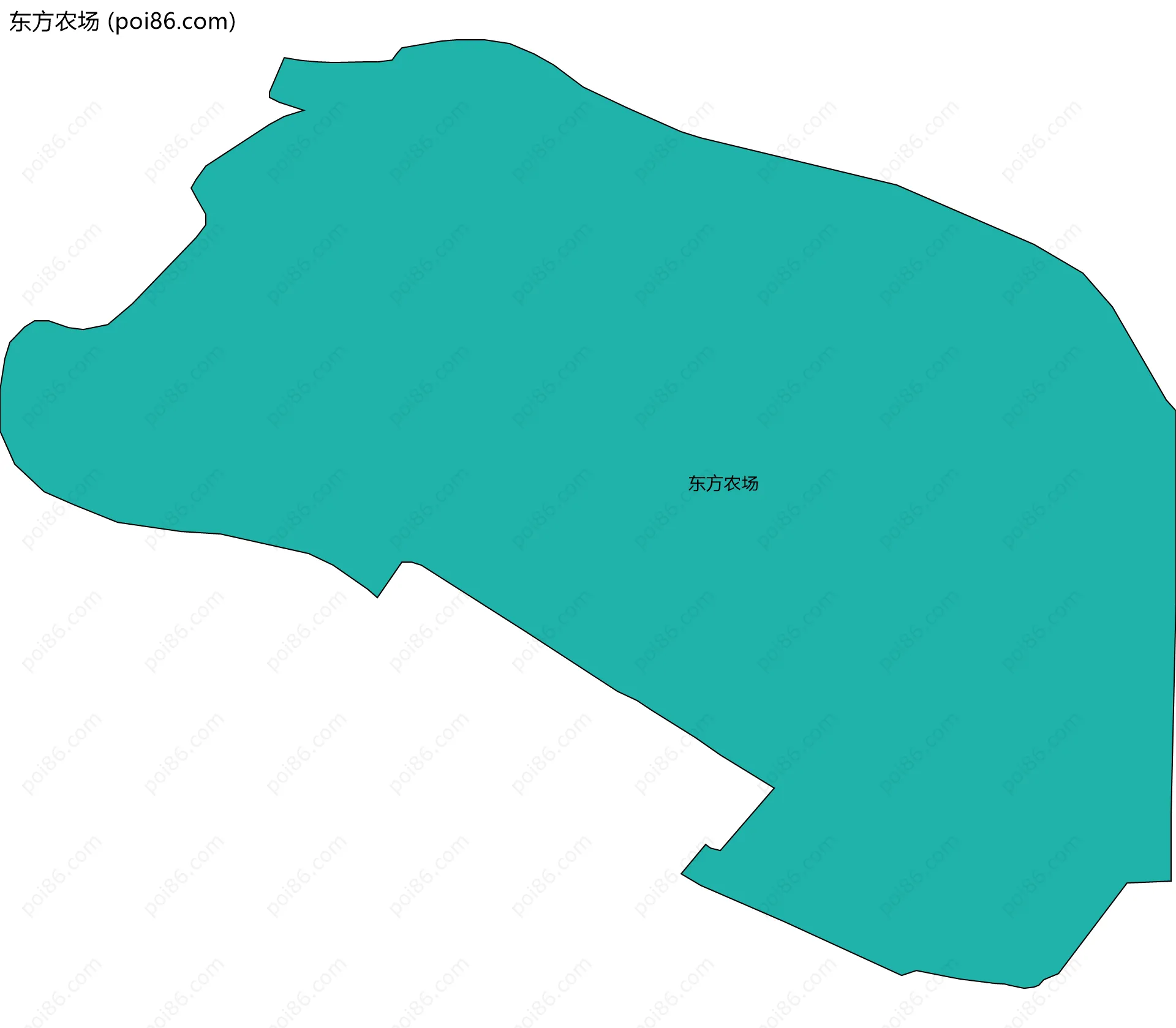 东方农场边界地图