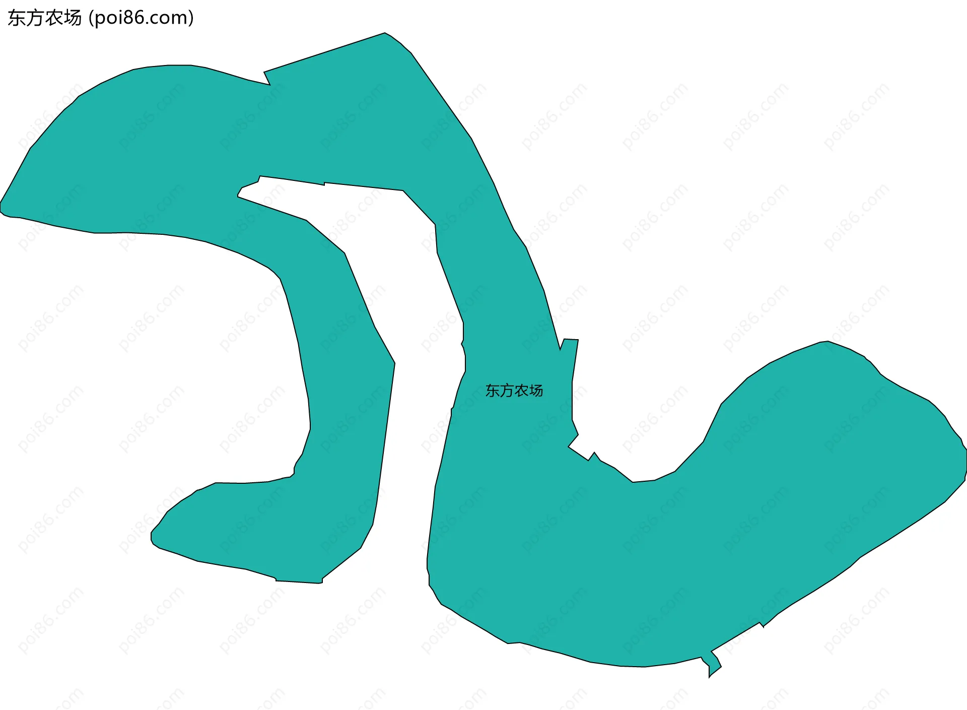 东方农场边界地图