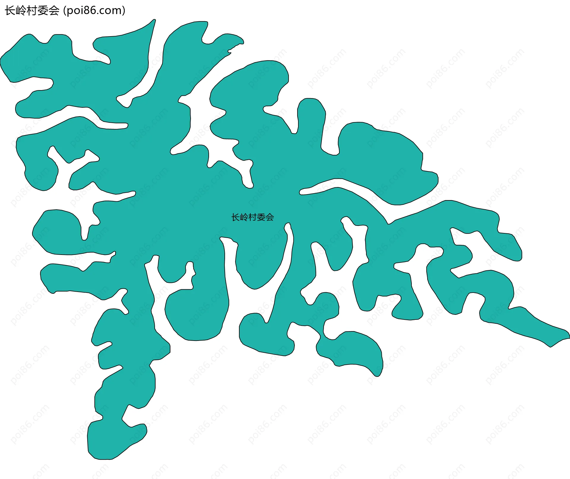 长岭村委会边界地图