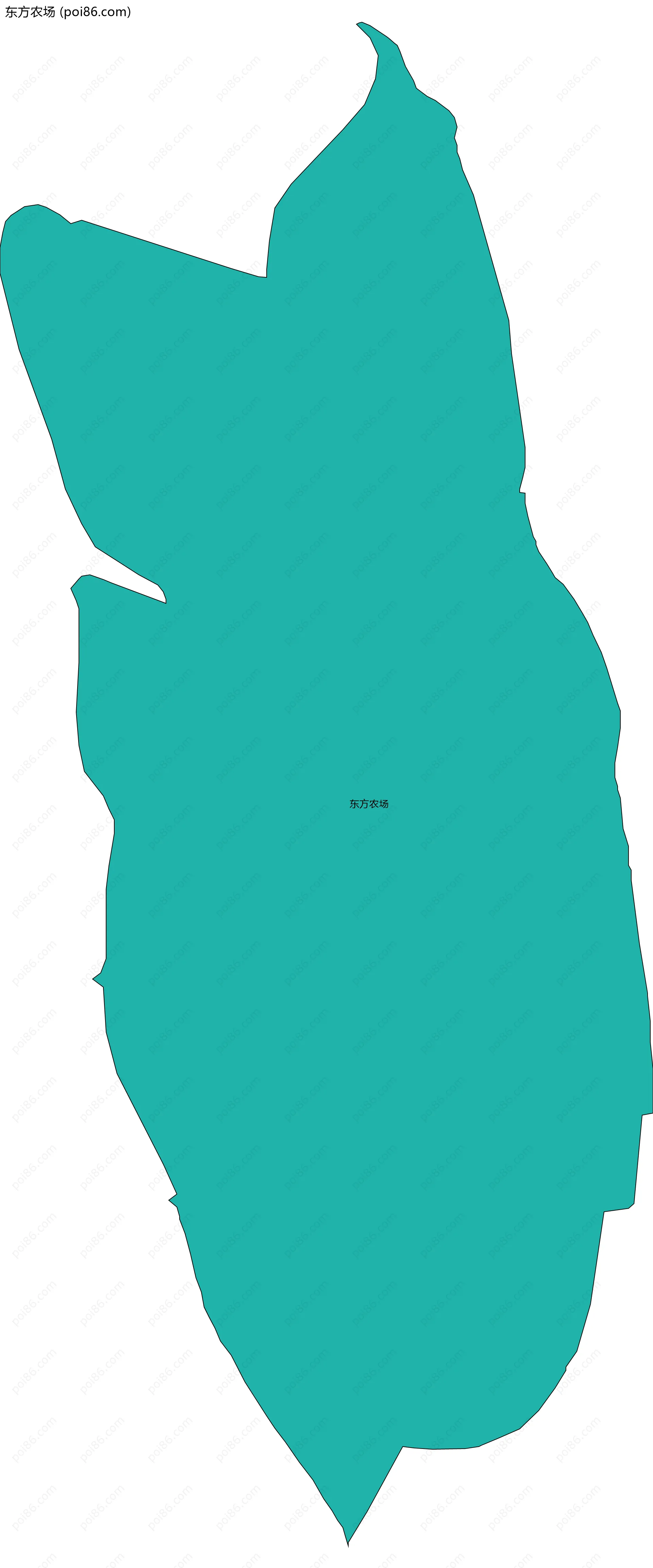 东方农场边界地图