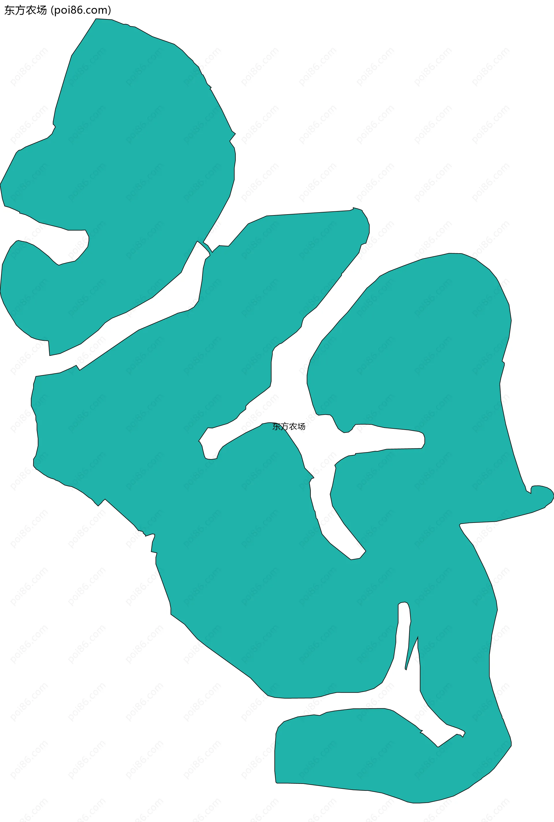 东方农场边界地图