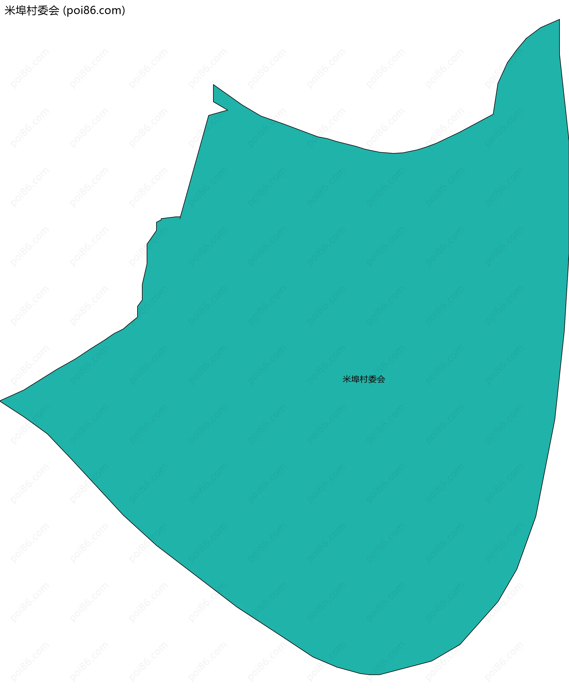 米埠村委会边界地图