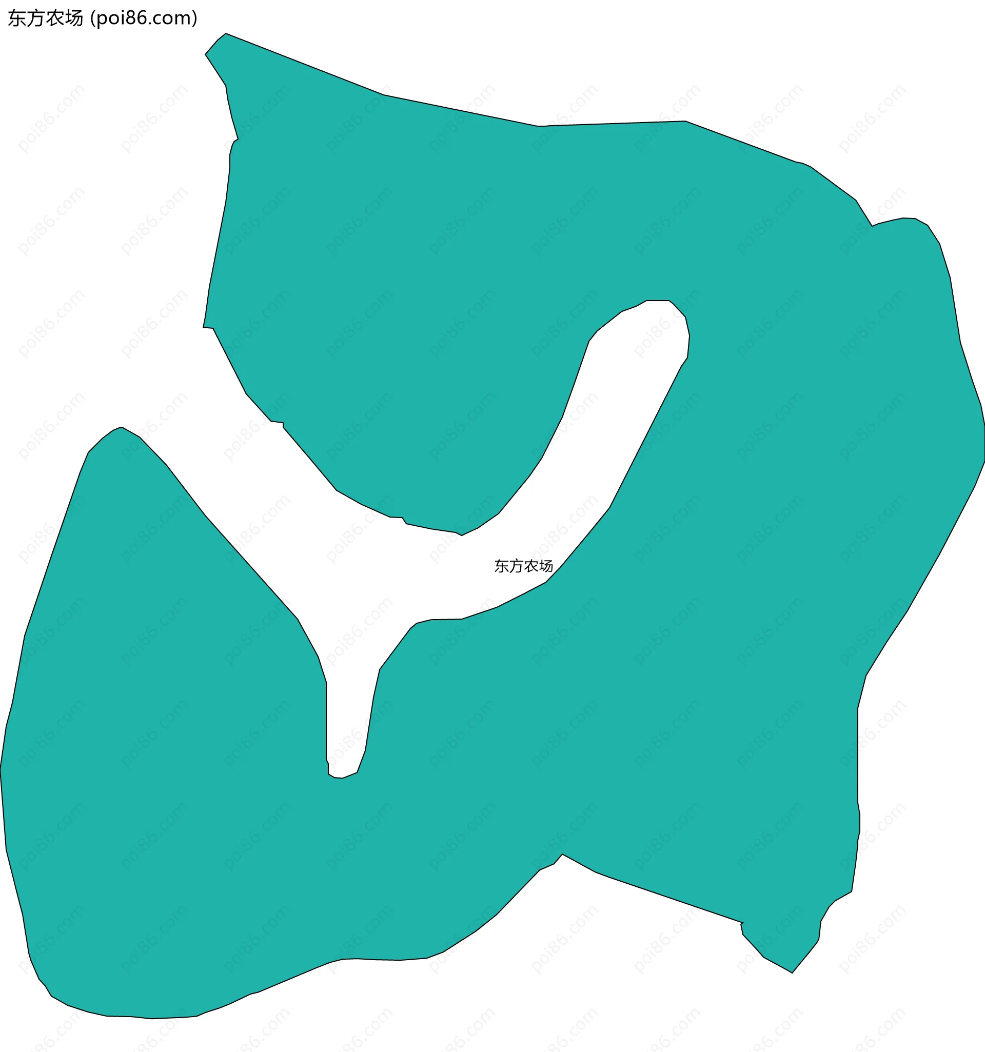 东方农场边界地图