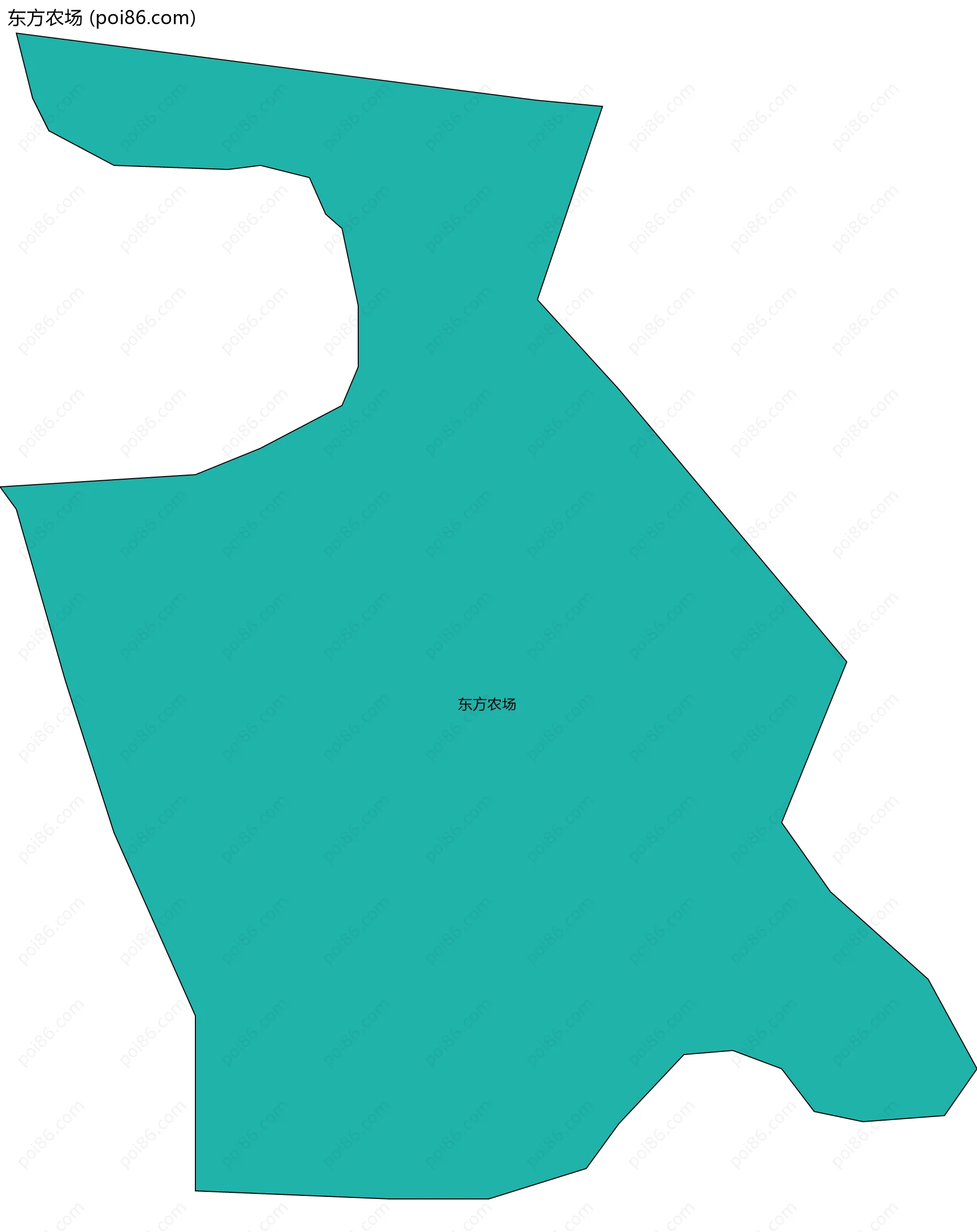 东方农场边界地图